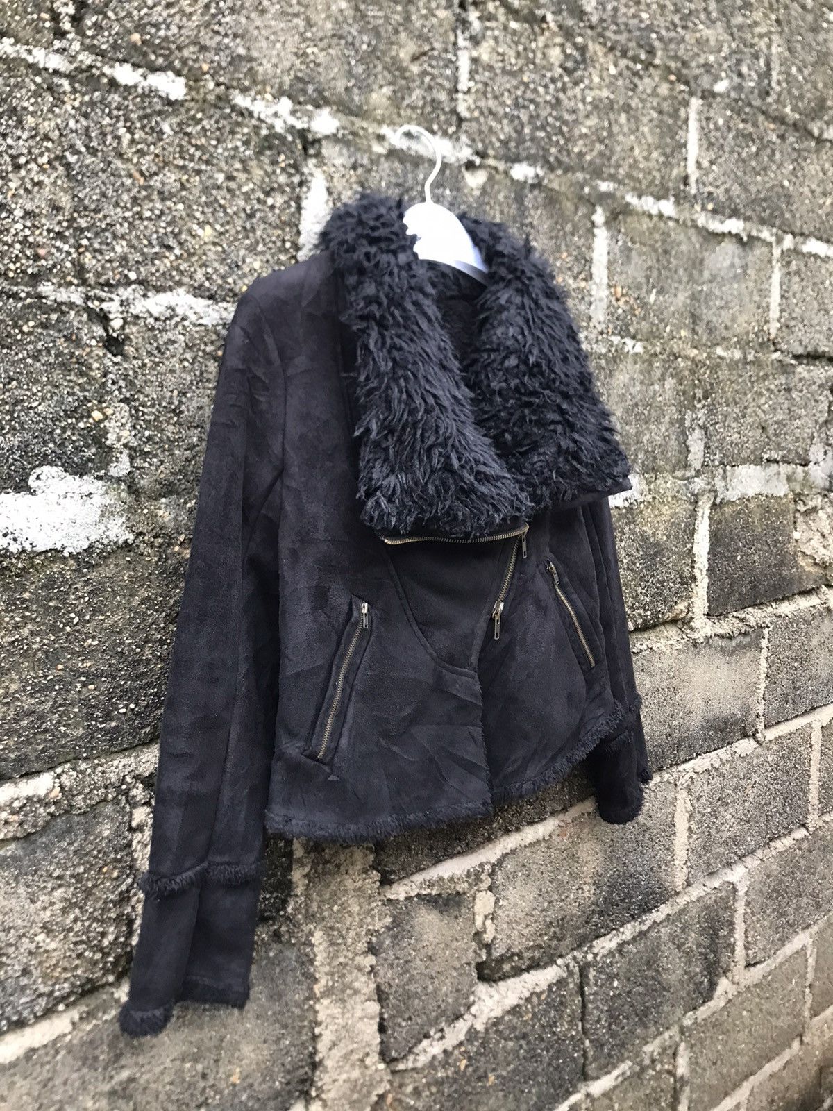 Japanese Brand 🔥Ehyphenworld Gallery Double Collar Fur Crop Jacket Size M / US 6-8 / IT 42-44 - 2 Thumbnail