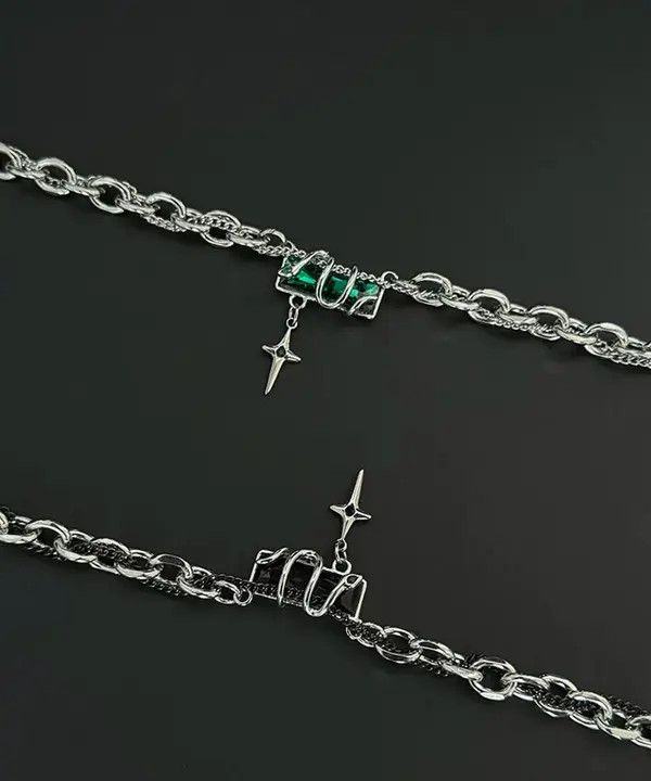 Jewelry Silver Chain Men's Necklace with Cross Pendant Size ONE SIZE - 5 Thumbnail