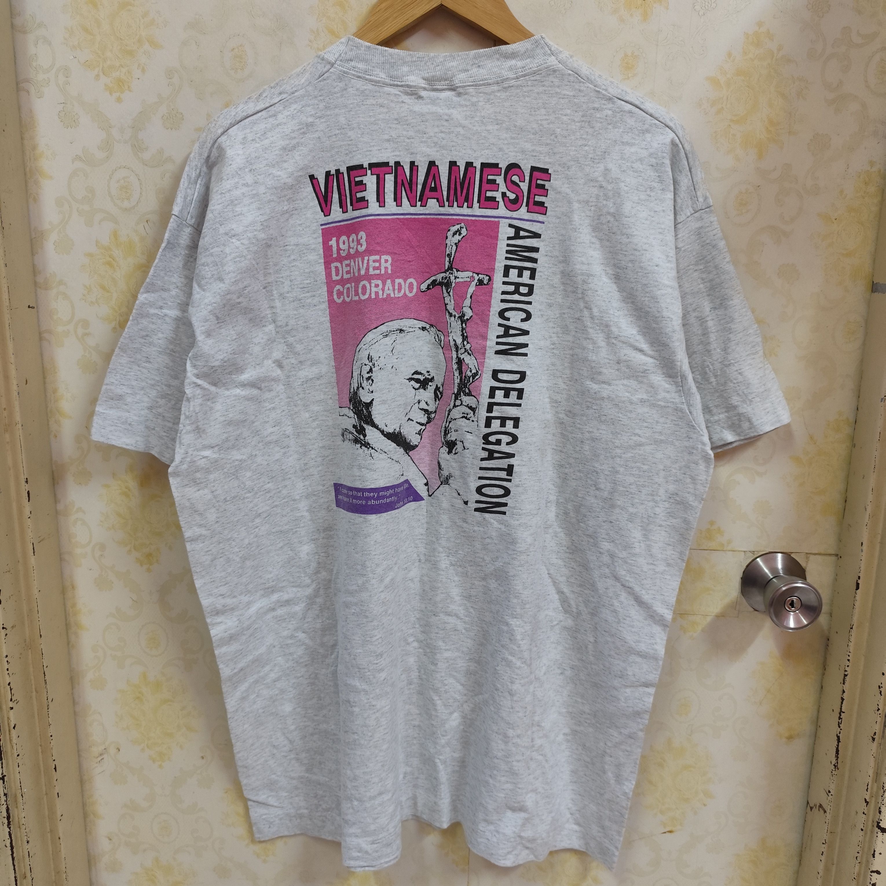 Fruit Of The Loom × Vintage WORLD YOUTH DAY 1993 X ROMAN CATHOLIC CHURCH POPE JOHN II Size US XL / EU 56 / 4 - 5 Thumbnail