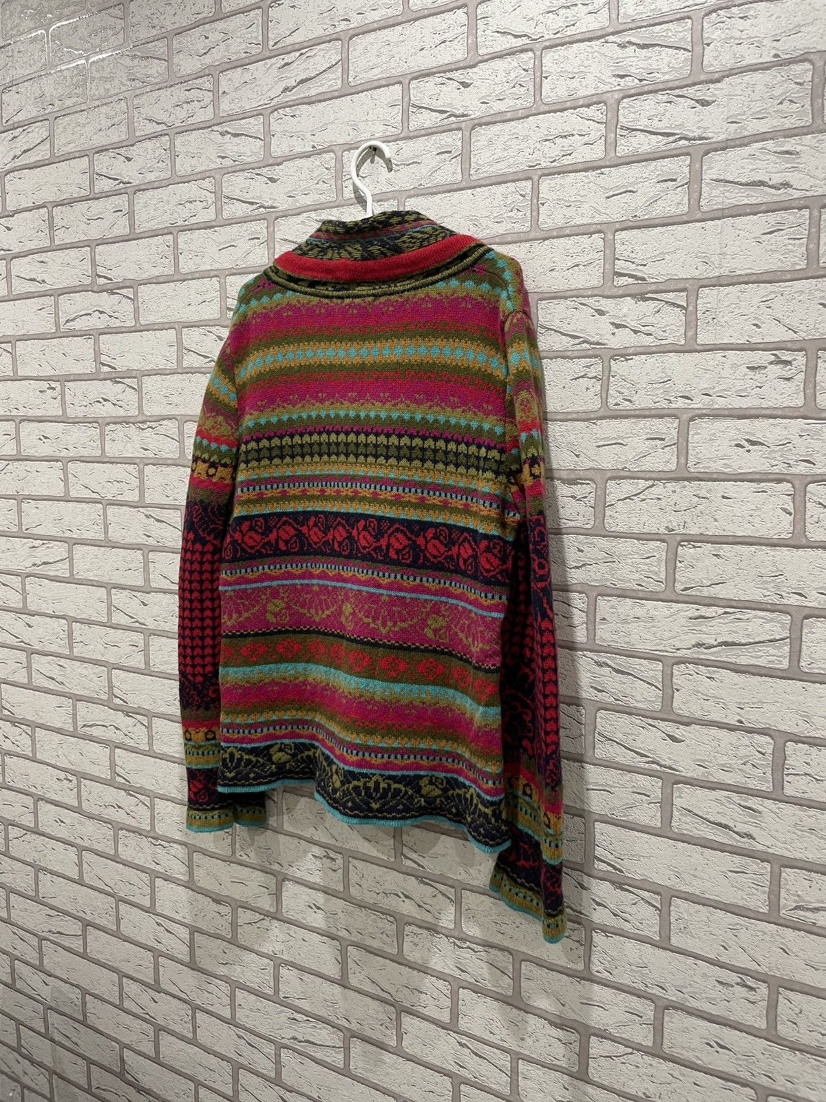 Vintage Ivko Woman Handwritten Vintage Wool Knit Sweater Cardigan Size M / US 6-8 / IT 42-44 - 19 Thumbnail