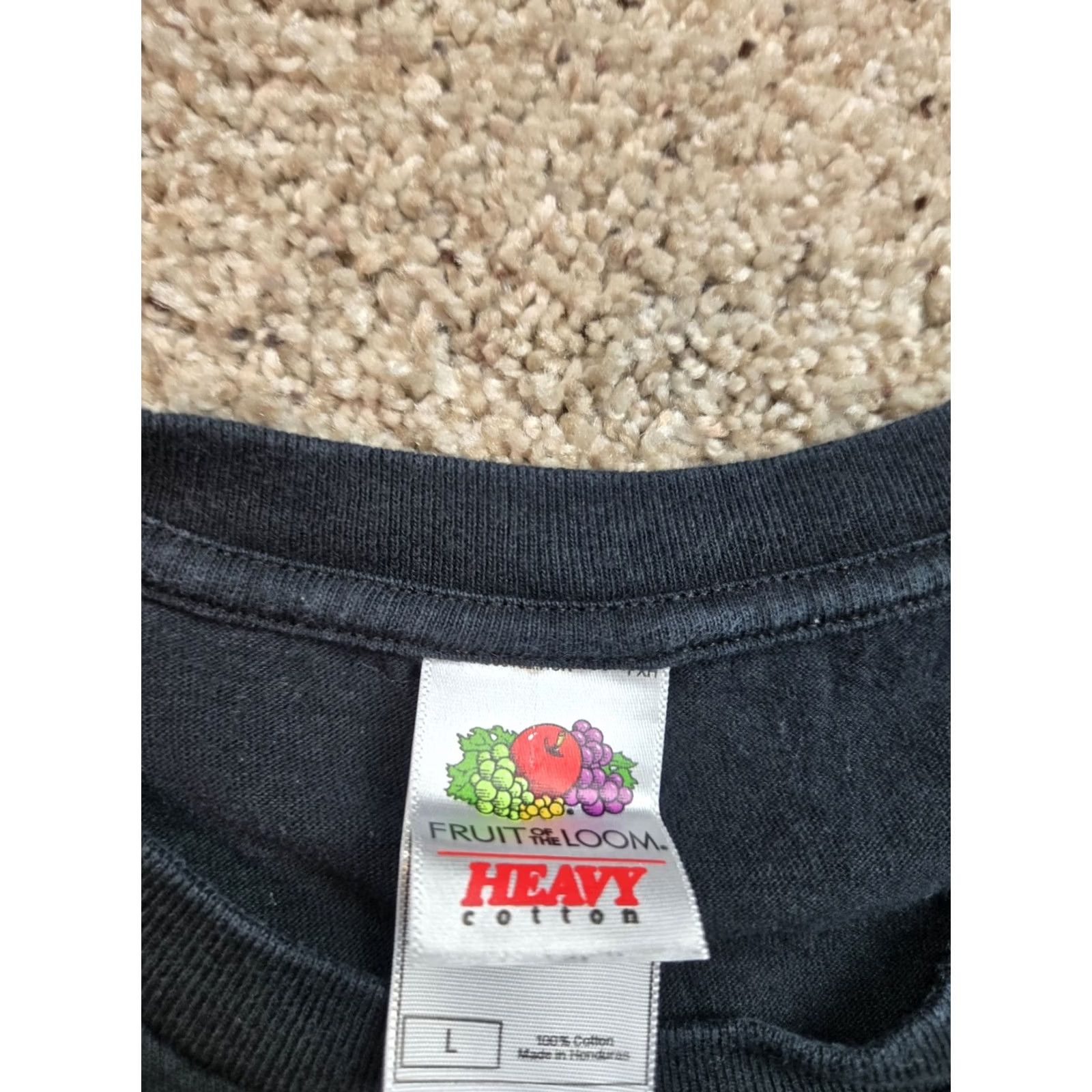 Fruit Of The Loom VINTAGE Mana Amar Es Combatir Shirt L Black Short Sleeve Band Tee 90s Mens Foss Fruit of the Loom Y2K Size US L / EU 52-54 / 3 - 3 Thumbnail