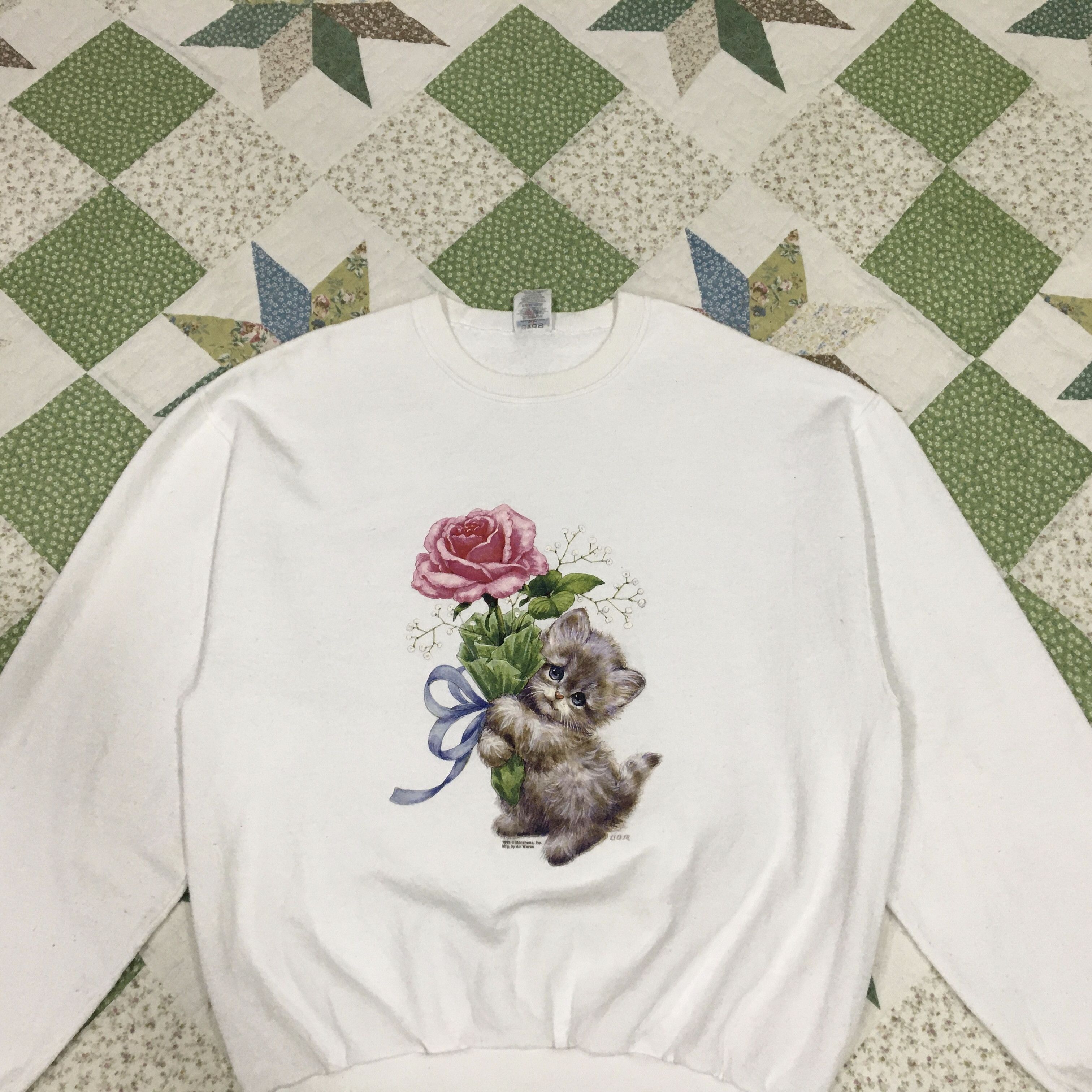 Habitat × Jerzees Vintage Jerzees Art Of Kitten Crewneck Sweatshirt Size M / US 6-8 / IT 42-44 - 3 Thumbnail