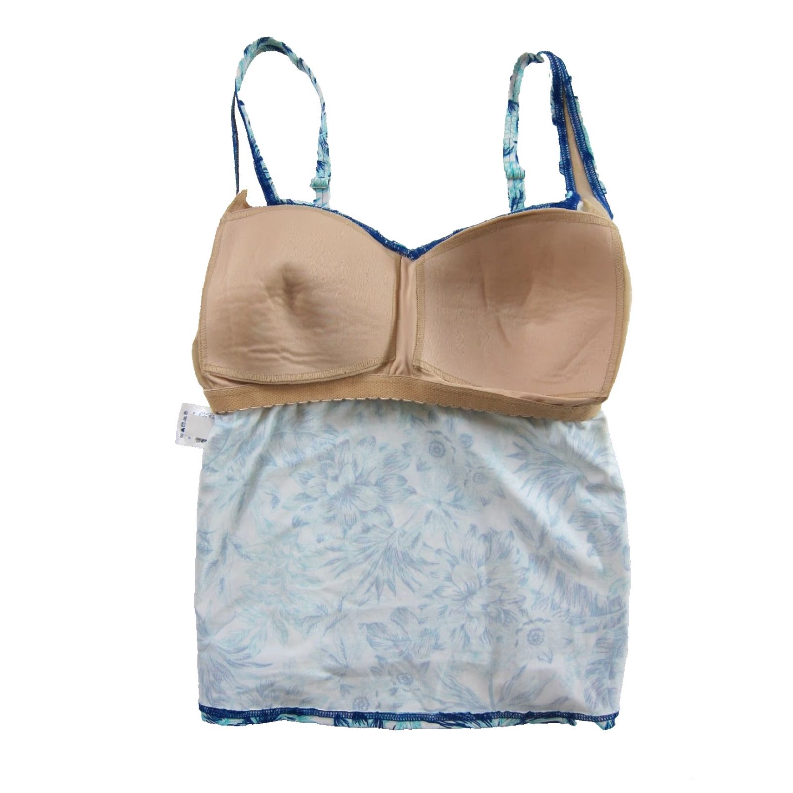 Lands' End Lands' End Blue White Floral Built In Bra Tankini Swim Top 10 Size L / US 10 / IT 46 - 4 Thumbnail