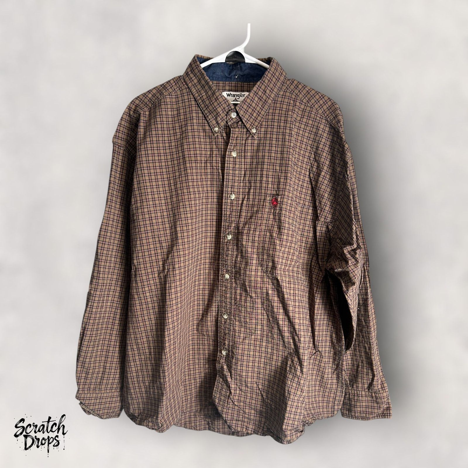 Wrangler Wrangler Vtg 90s Mens Long Sleeve Shirt 100% Cotton XXL Top Size US XXL / EU 58 / 5 - 1 Thumbnail