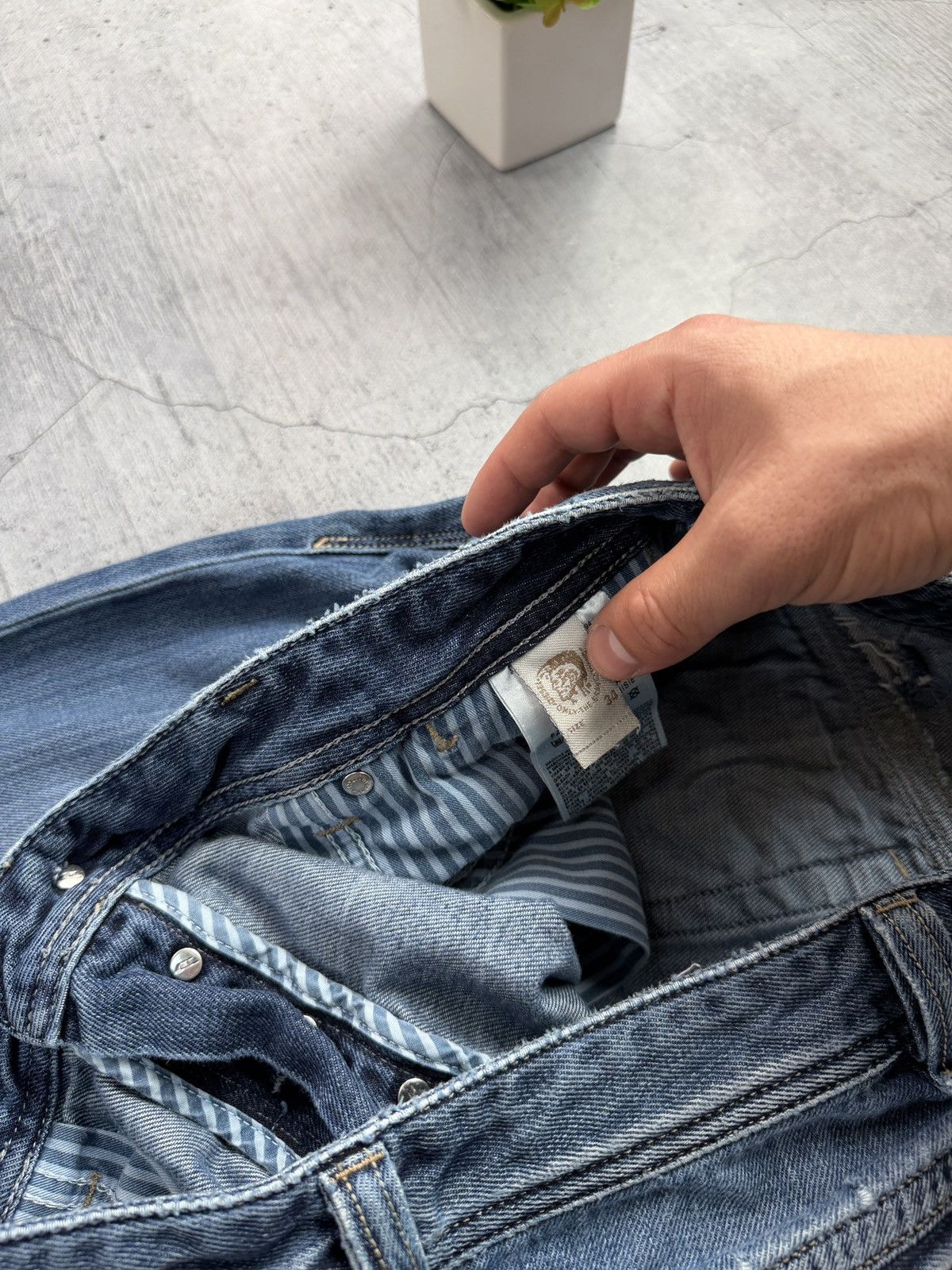 Diesel 🥵RARE🥵 Diesel Rayan faded denim regular fit jeans Size US 34 / EU 50 - 11 Thumbnail