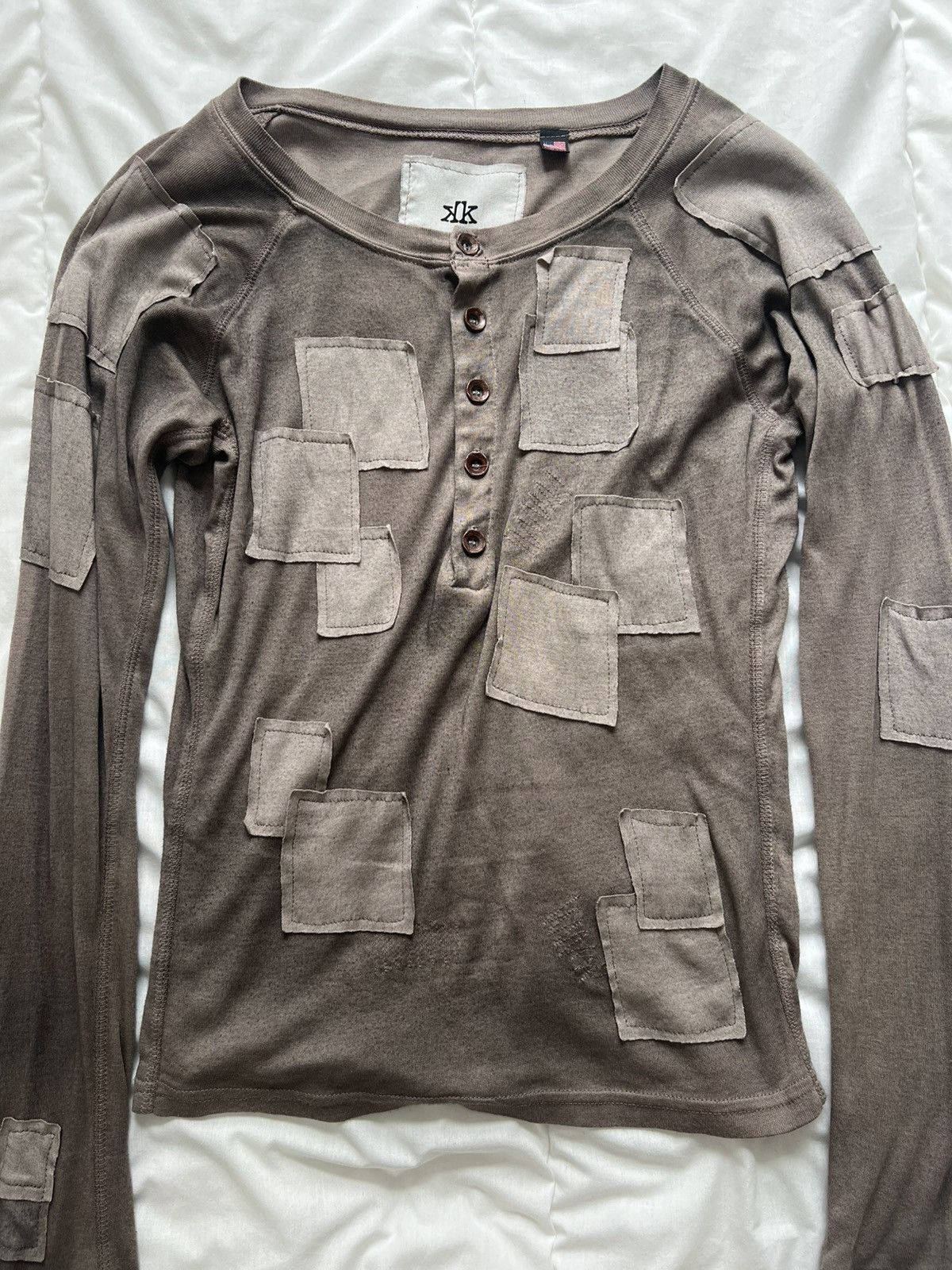 K-Two Studios K-Two Studios Patchwork Longsleeve Henley “Ink” Size US S / EU 44-46 / 1 - 2 Thumbnail