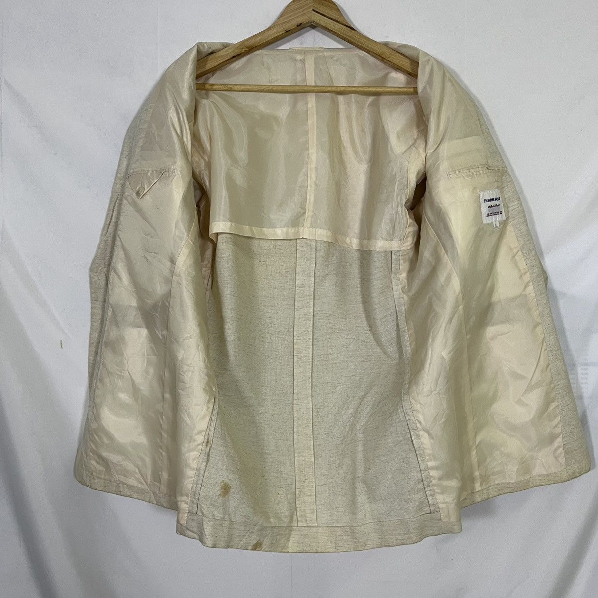 Yohji Yamamoto VINTAGE HOMME BOLD LINEN COAT BLAZER Size US L / EU 52-54 / 3 - 5 Thumbnail