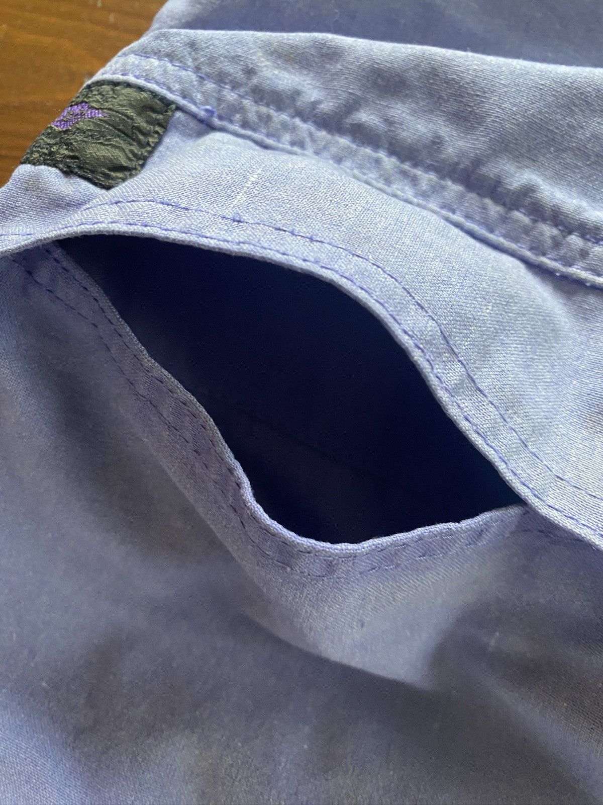 Bugle Boy × Vintage Vintage 80’s Bugle Boy Purple Wide Leg Cargo Shorts Size US 38 / EU 54 - 6 Thumbnail