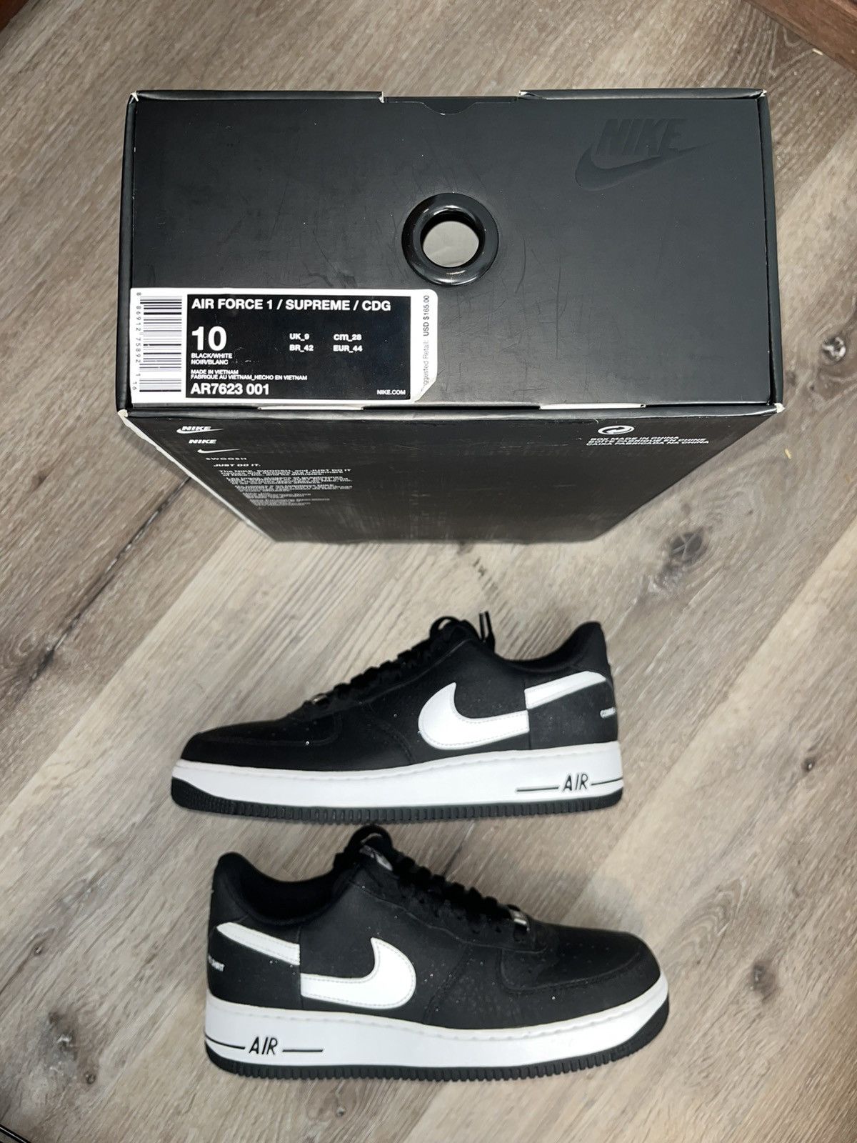 Comme des Garcons SHIRT × Supreme Supreme x CDG x Nike Split Logo AF1 Size US 10 / EU 43 - 5 Thumbnail