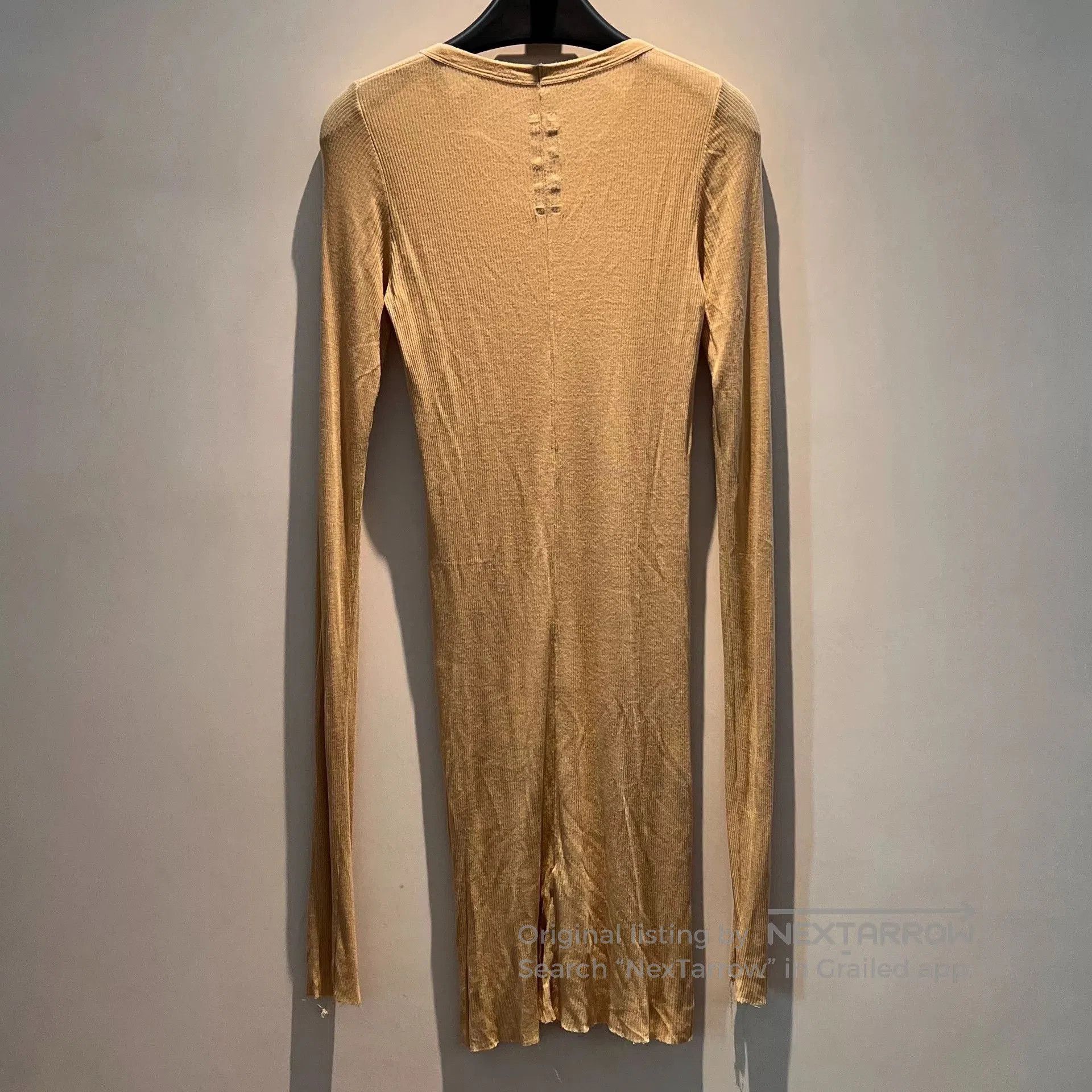 Rick Owens beige classic cotton long sleeve top. Size M / US 6-8 / IT 42-44 - 2 Thumbnail