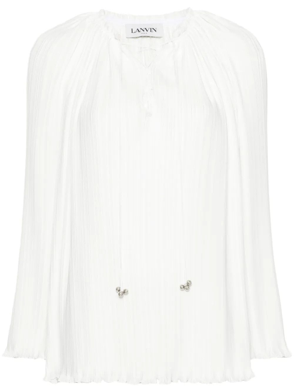 Lanvin o1y0326 Blouse in White Size M / US 6-8 / IT 42-44 - 1 Thumbnail