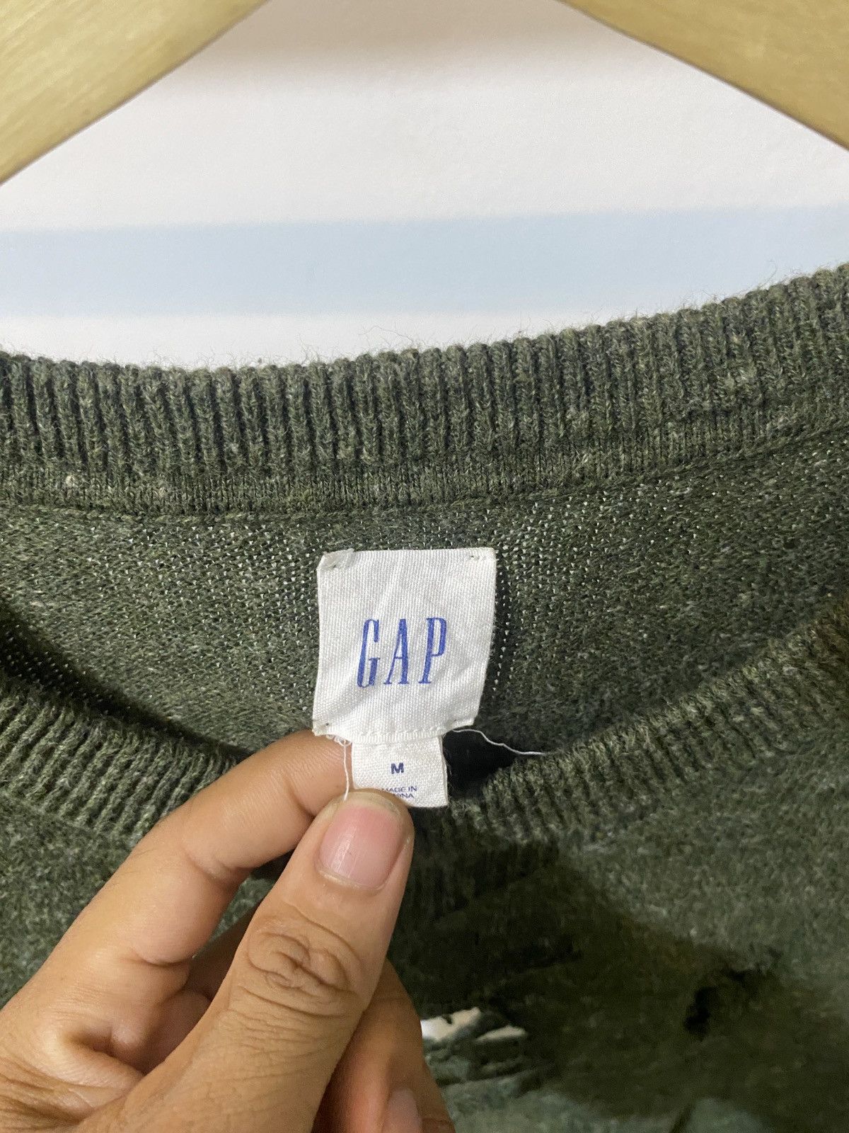 If Six Was Nine × Japanese Brand × Le Grande Bleu (L.G.B.) Gap knit Olive green Distressed punk Style Size US M / EU 48-50 / 2 - 8 Thumbnail