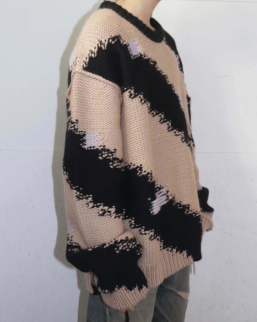 Calvin Klein 205W39NYC Calvin Klein 205W39NYC AW18 Bias Stripe Sweater Size US M / EU 48-50 / 2 - 3 Thumbnail