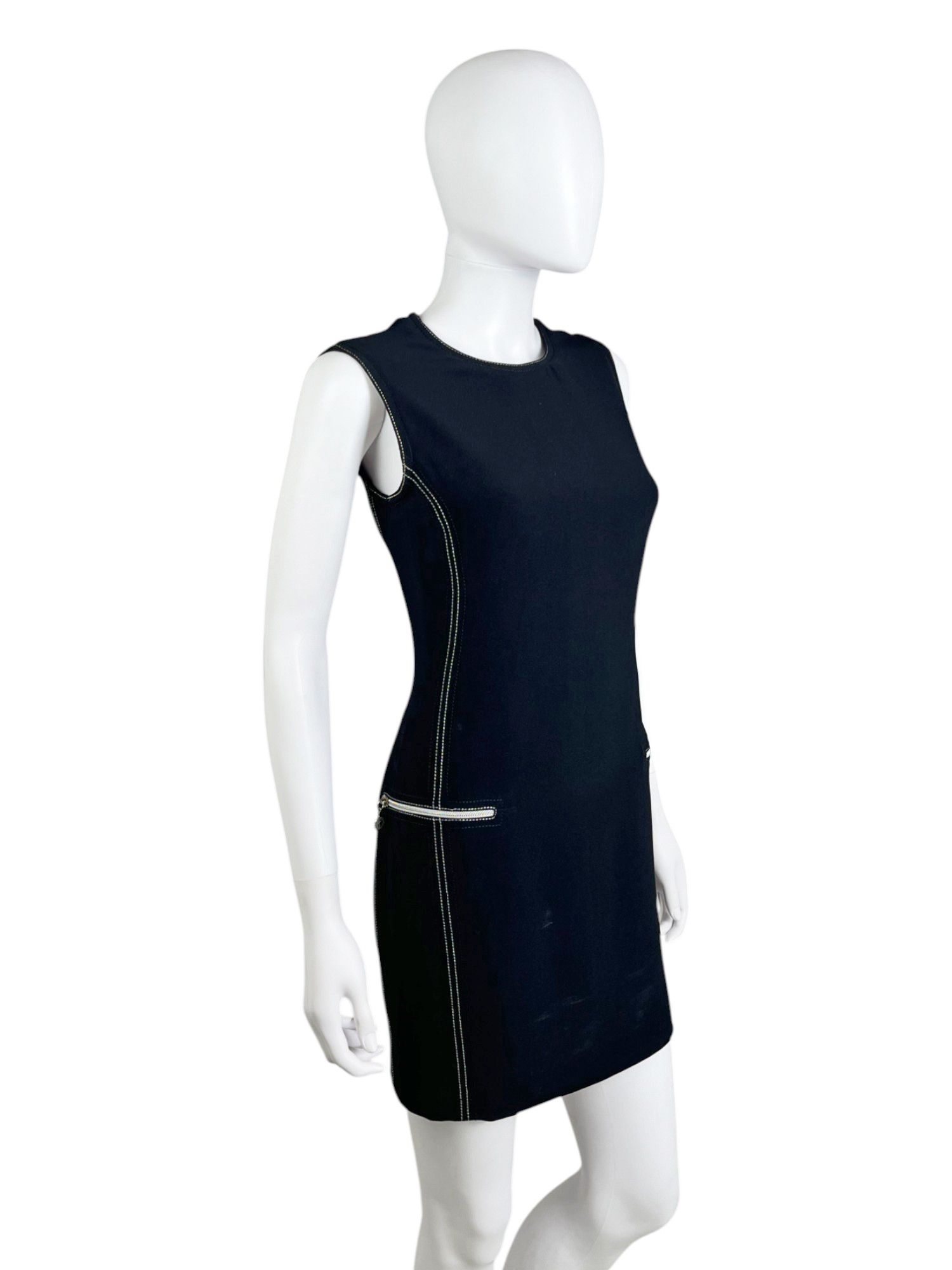 Versace by Gianni Versace S/S 1996 Black Zipped Medusa Dress Size S / US 4 / IT 40 - 2 Thumbnail