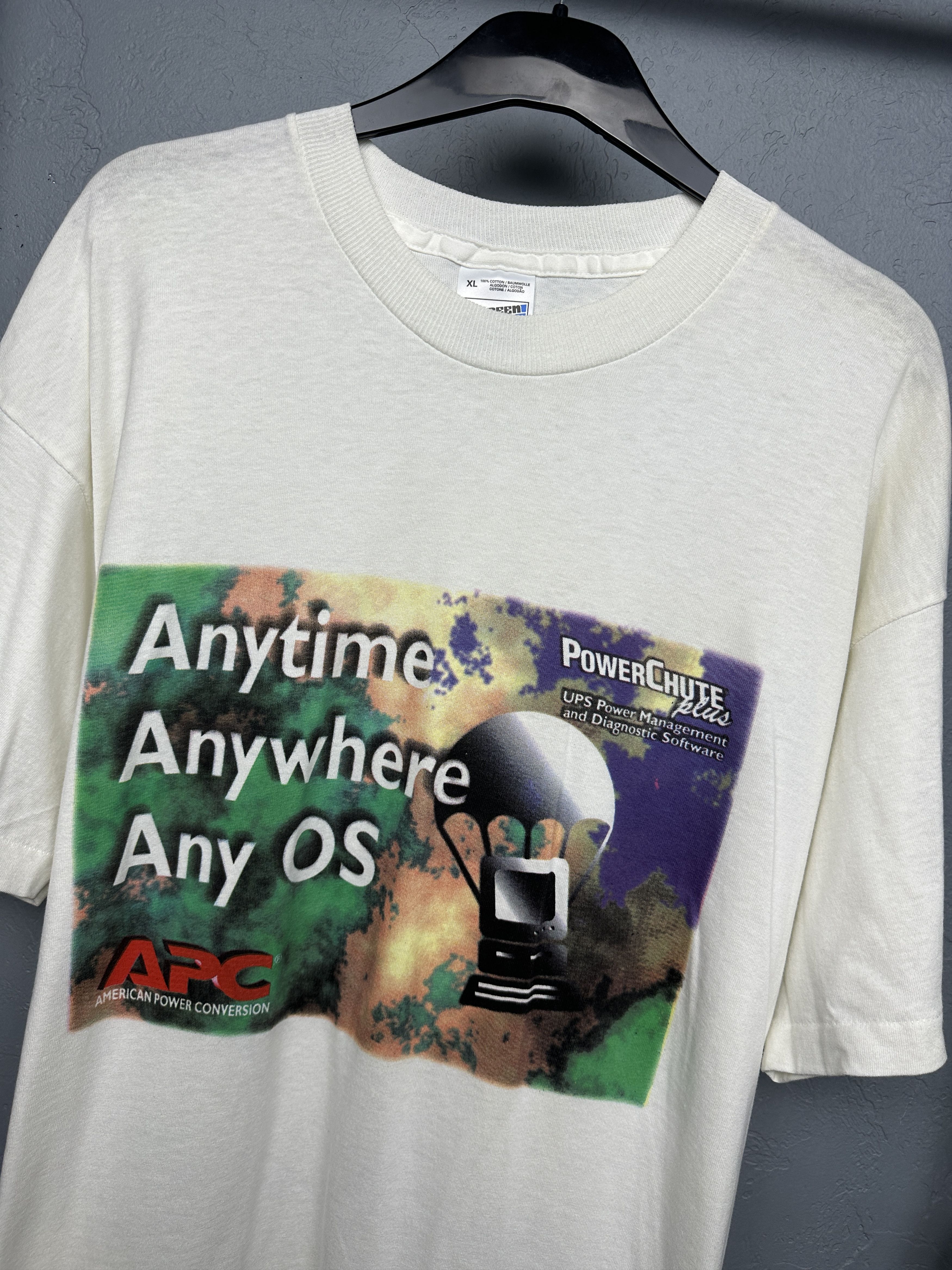 Vintage American Power Conversion APC 90s Vintage Mens T-Shirt Size US XL / EU 56 / 4 - 2 Thumbnail