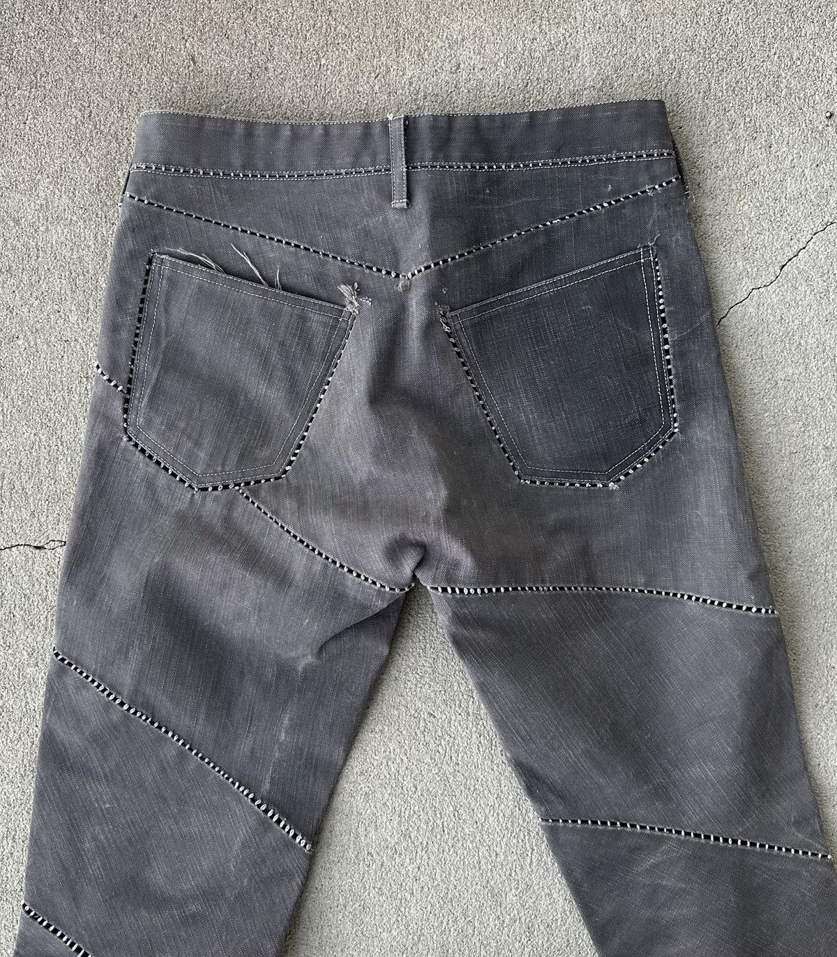 Carol Christian Poell JM/2478 Spiral Chainseam Jeans in KIT-R Size 46 Size US 29 - 4 Thumbnail