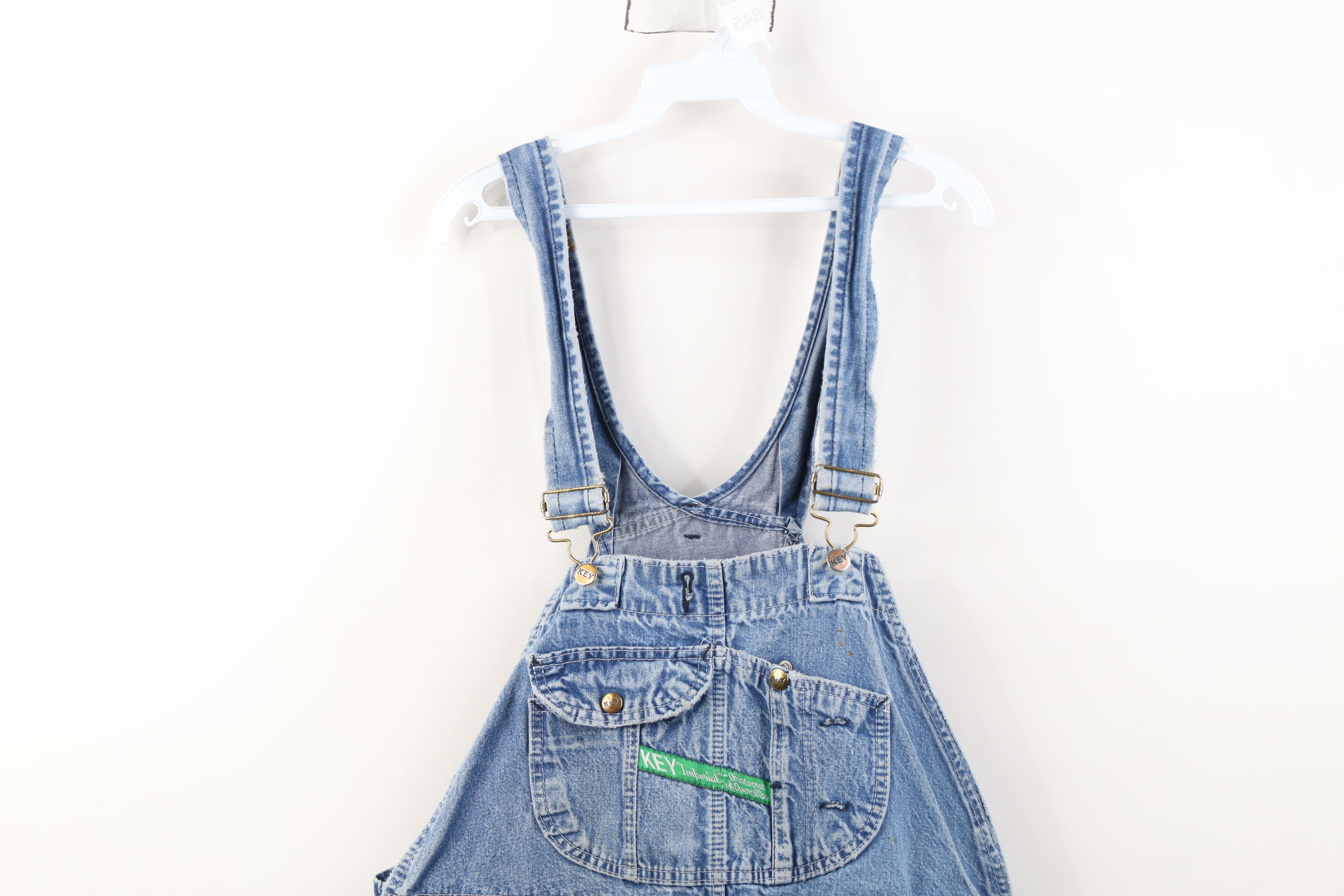 Vintage Vintage 90s Streetwear Thrashed Wide Leg Denim Overalls Size US 40 / EU 56 - 2 Thumbnail