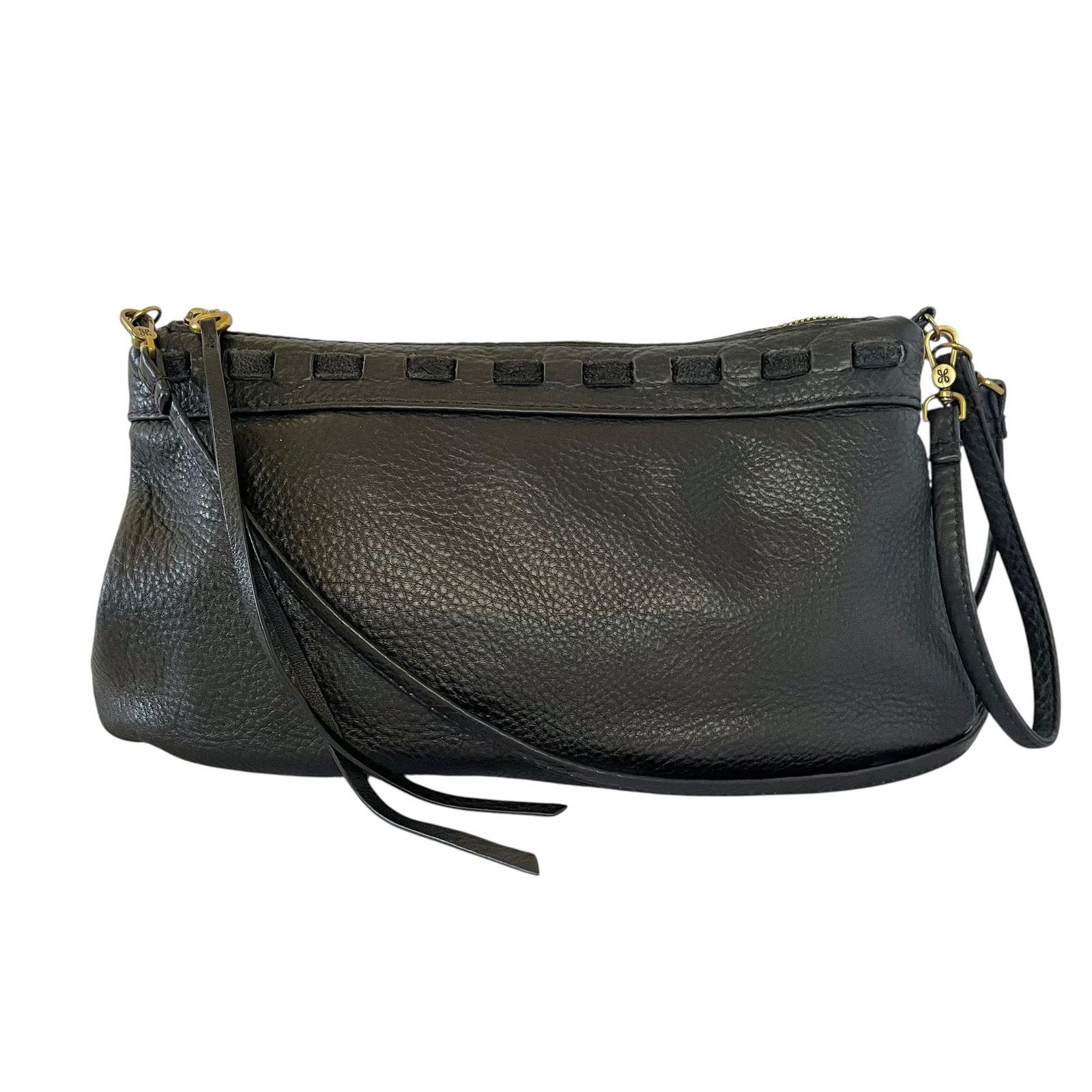 Hobo HOBO Birch Black Velvet Hide Leather Convertible Crossbody Size ONE SIZE - 1 Thumbnail