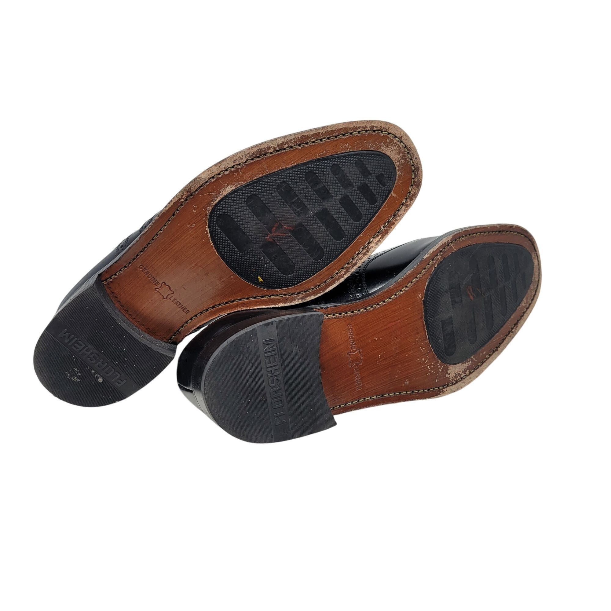 Florsheim Lexington Wingtip Oxford Shoes Size Black Leathe