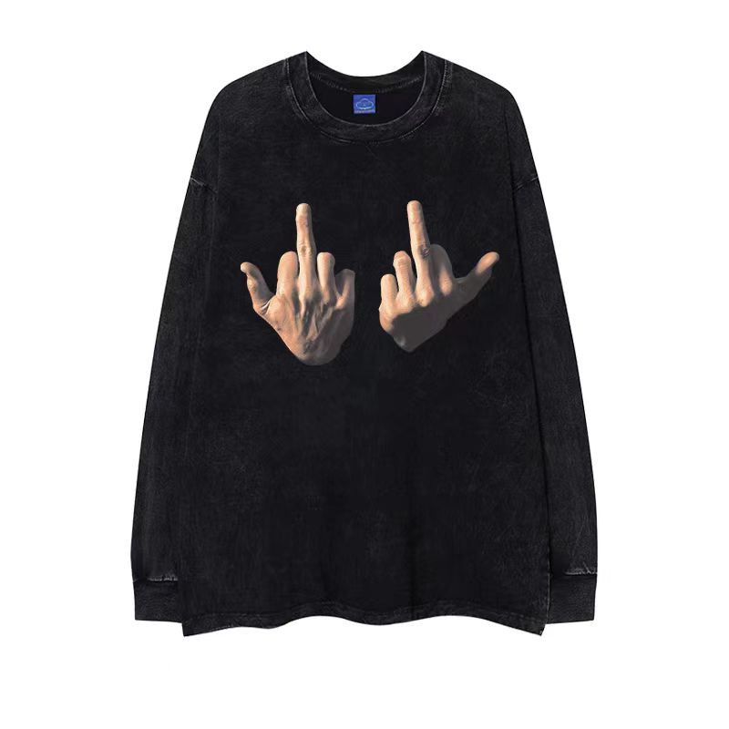 Japanese Brand Vintage Hip Hop Hand Printed Aged Long Sleeve T-Shirt Size US S / EU 44-46 / 1 - 1 Thumbnail