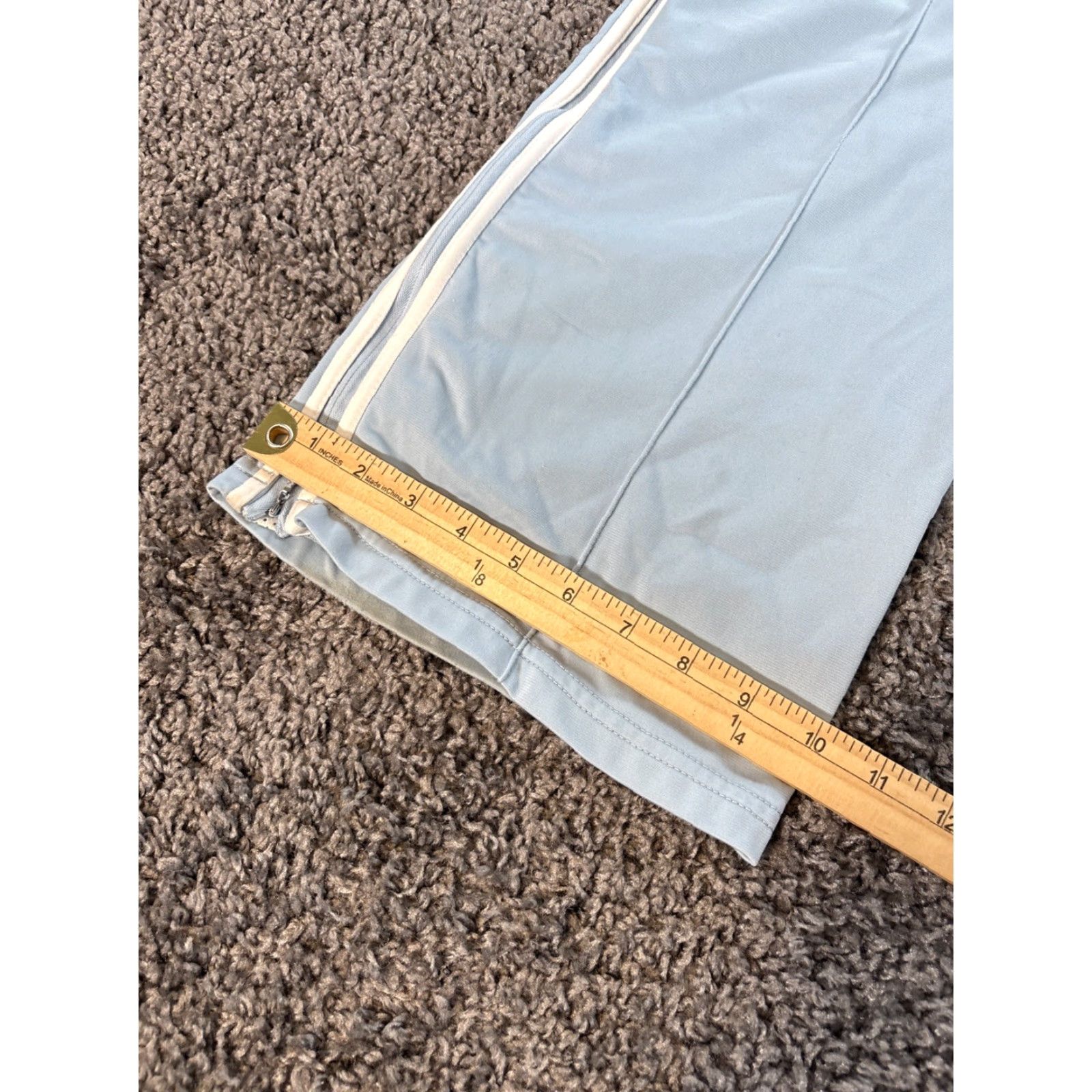 Vintage VINTAGE LEI Track Pants Womens XL Teal Baggy Wide Gym Side Stripe 90s Size 40" / US 18 - 2 Thumbnail