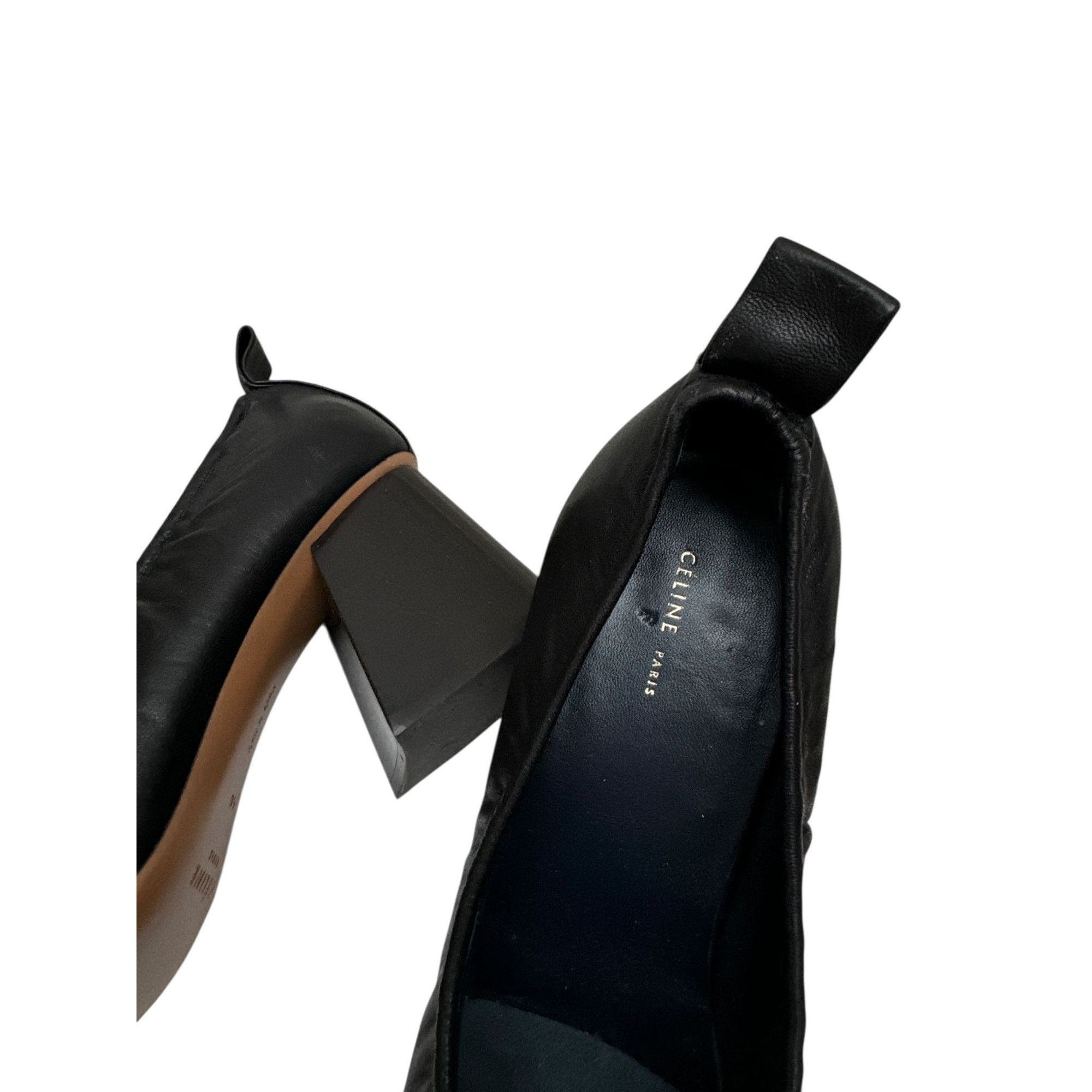 Celine Phoebe Philo Black Ballerina Heels Size US 10 / IT 40 - 9 Thumbnail