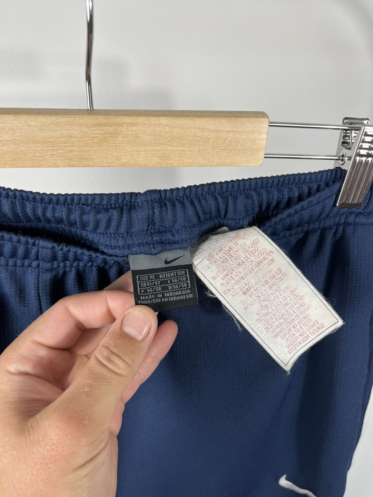 Nike Nike Track Pants Navy Blue White Side Stripe XL Size US 36 / EU 52 - 6 Thumbnail