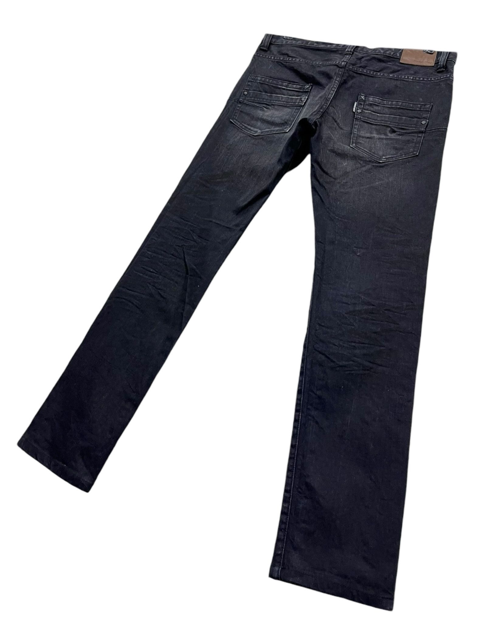 Tornado Mart 🔥Vintage TORNADO MART JAPAN Black Clawmark Slim Fit Denim Size US 31 - 5 Thumbnail