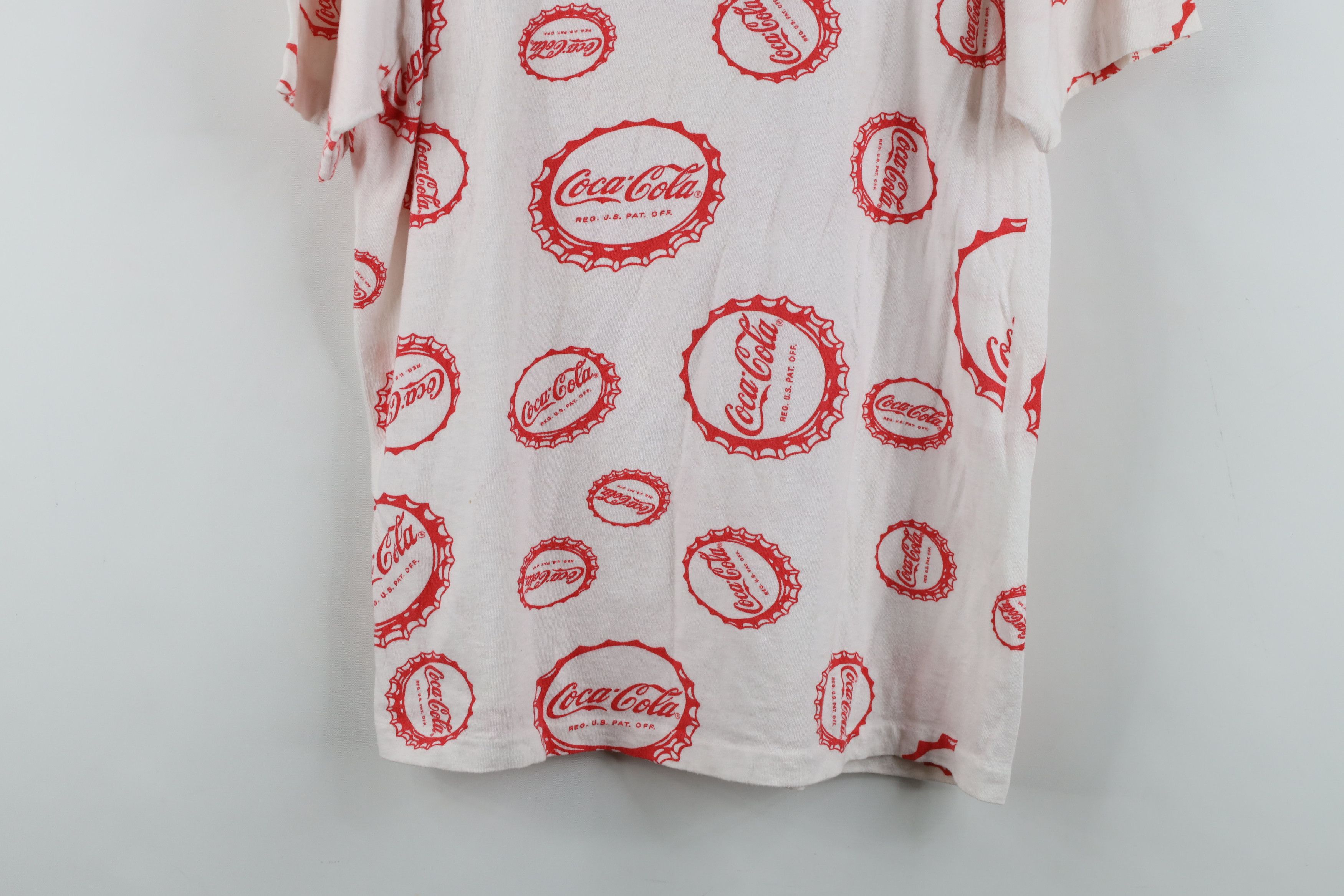 Coca Cola Vintage 80s 90s Coca Cola All Over Print T-Shirt USA Size S / US 4 / IT 40 - 10 Thumbnail