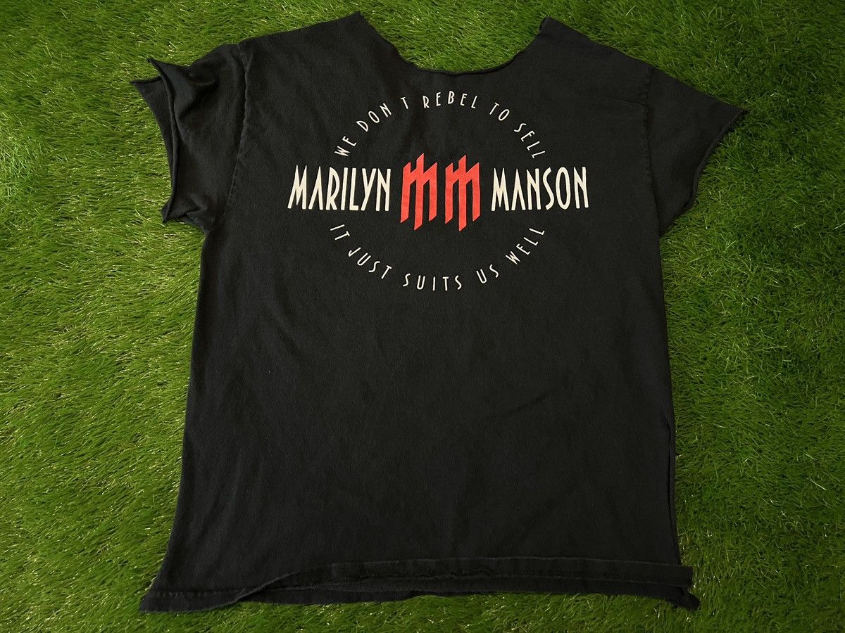 Band Tees Marilyn Manson 2003 The Bright Young Things Shirt Thrashed Size US L / EU 52-54 / 3 - 6 Thumbnail