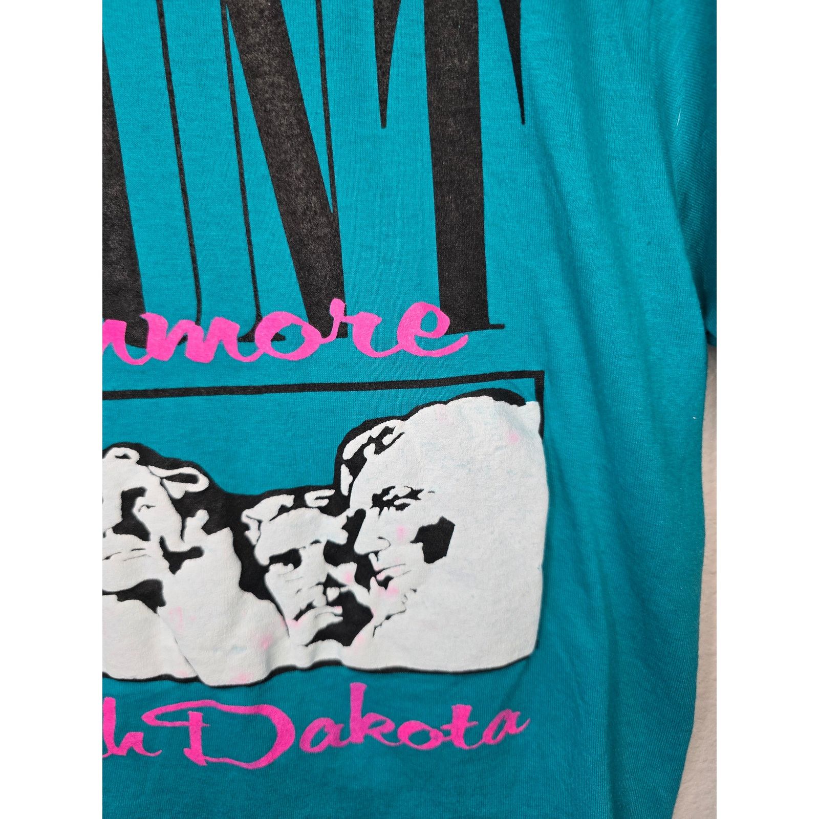 Jerzees Vintage Mount Rushmore Shirt SD South Dakota Blue M Tee 80s Size US M / EU 48-50 / 2 - 2 Thumbnail