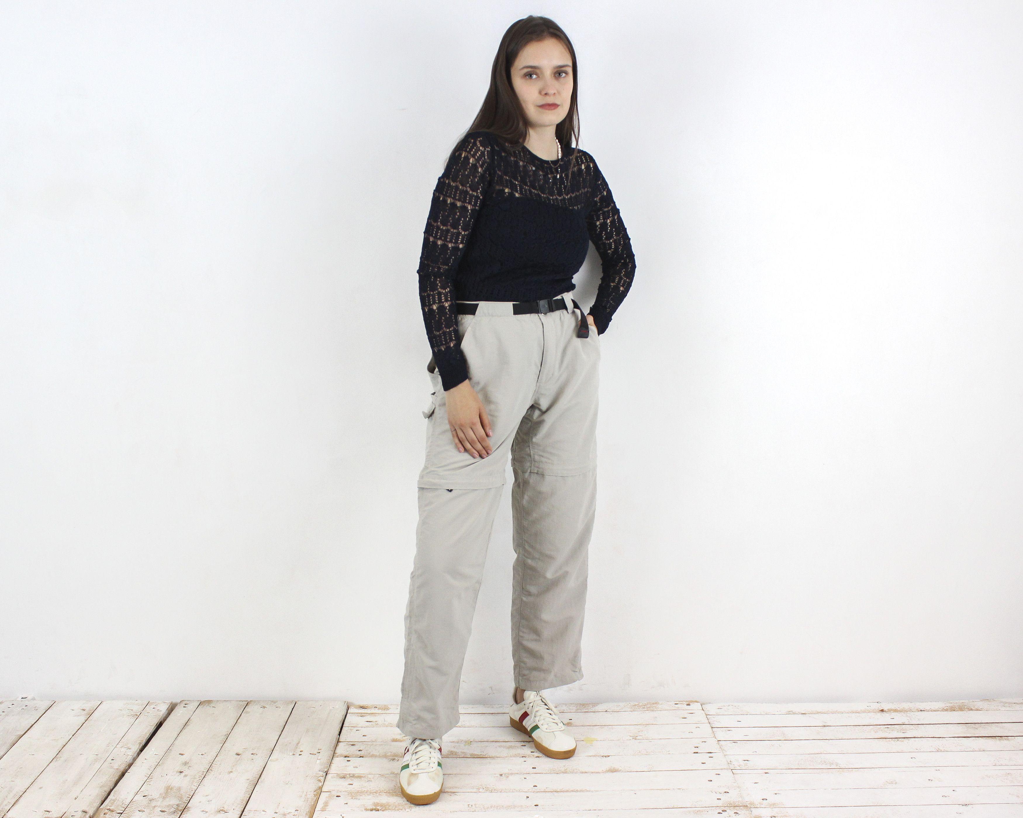 Other × Vintage See Through Knit Crochet Blouse Long Sleeved Top Pullover Size M / US 6-8 / IT 42-44 - 1 Thumbnail