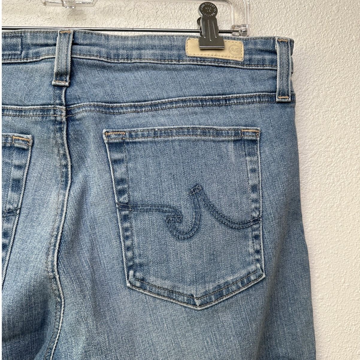 AG Adriano Goldschmied AG Prima Ankle Cigarette Jeans Muted Medium Wash Raw Hem 32R Size 32" / US 10 / IT 46 - 5 Thumbnail