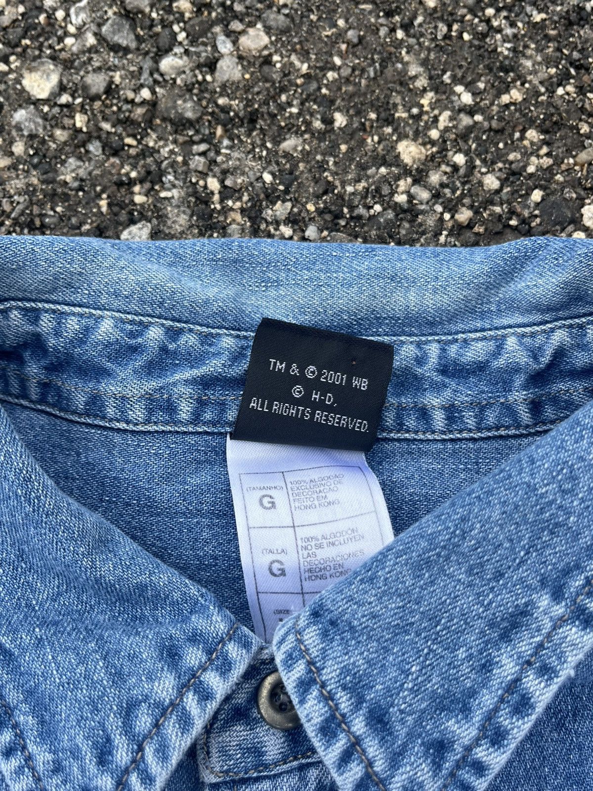 Harley Davidson × Vintage × Warner Bros Warnerbros X Harley Davidson denim jacket / shirt 2001 sizeL Size US L / EU 52-54 / 3 - 5 Thumbnail