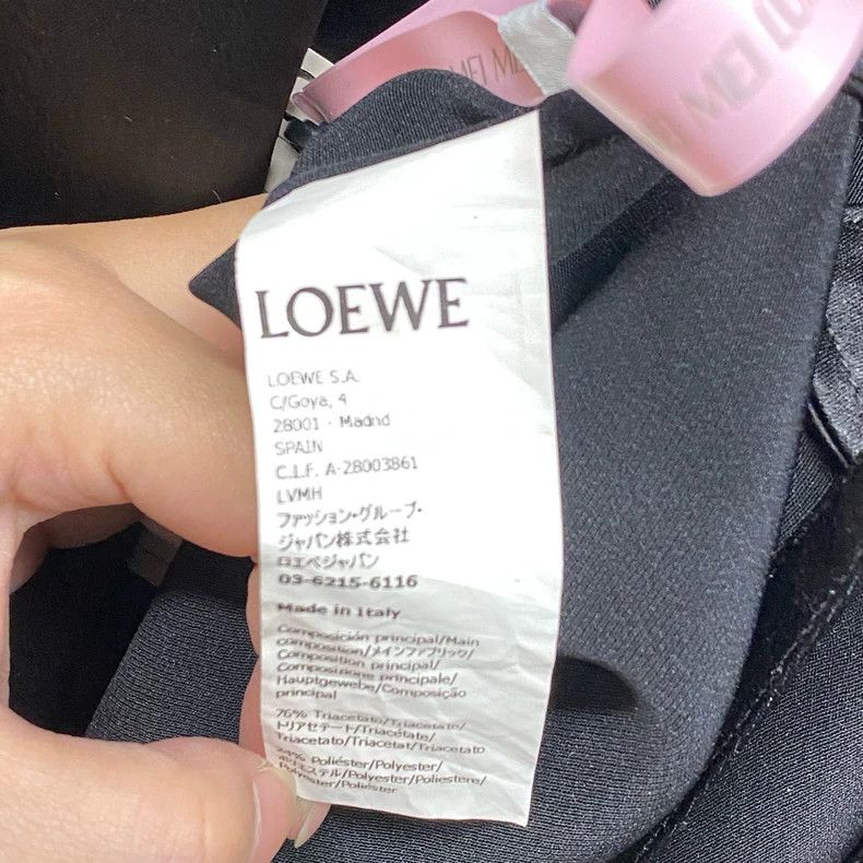 Loewe LOEWE Black pocket embroidered logo silk shirt Size XS / US 0-2 / IT 36-38 - 5 Thumbnail