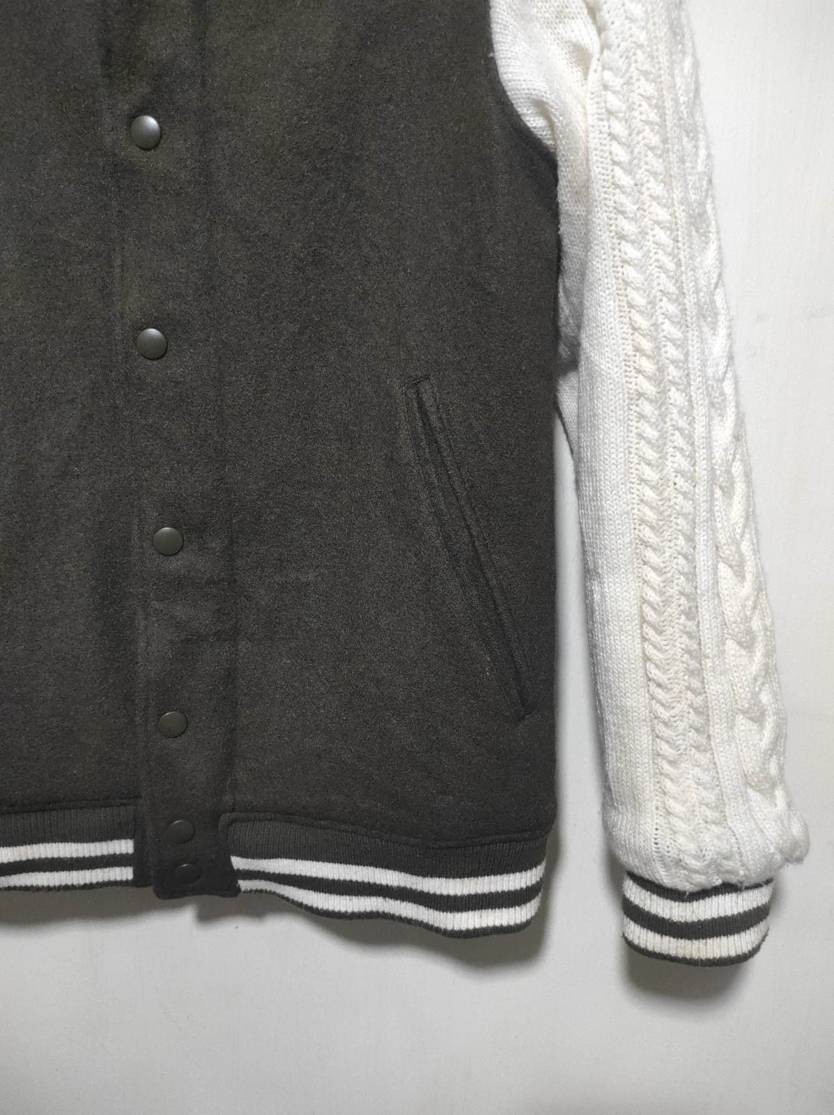 Japanese Brand Inherit wall mix knit zip fur hoodie jacket LGB style Size US M / EU 48-50 / 2 - 5 Thumbnail