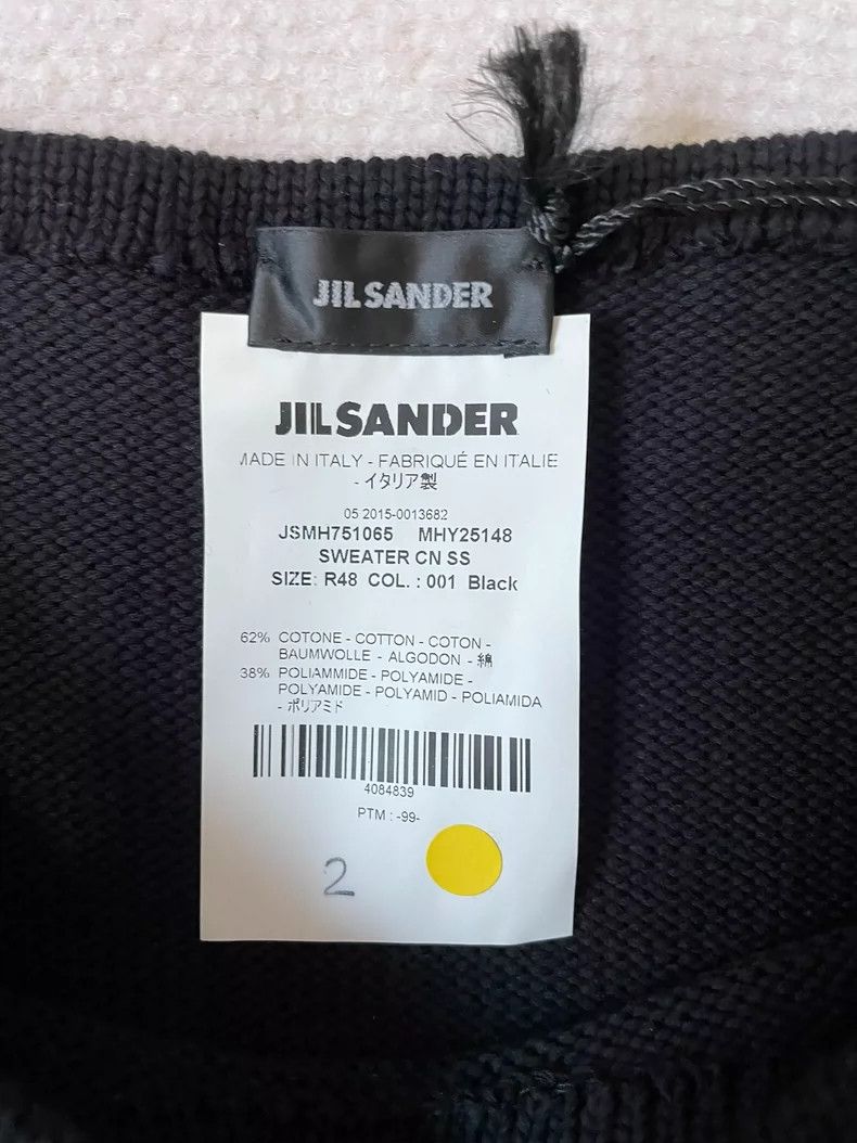 Jil Sander Jil Sander Pure black oversized knit short sleeve Size L / US 10 / IT 46 - 2 Thumbnail