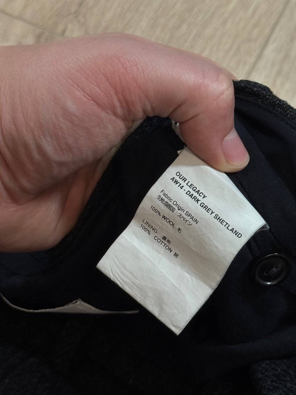 Our Legacy Our Legacy AW14 Chino 22 In Dark Grey Shetland Wool Pants Size US 34 / EU 50 - 5 Thumbnail