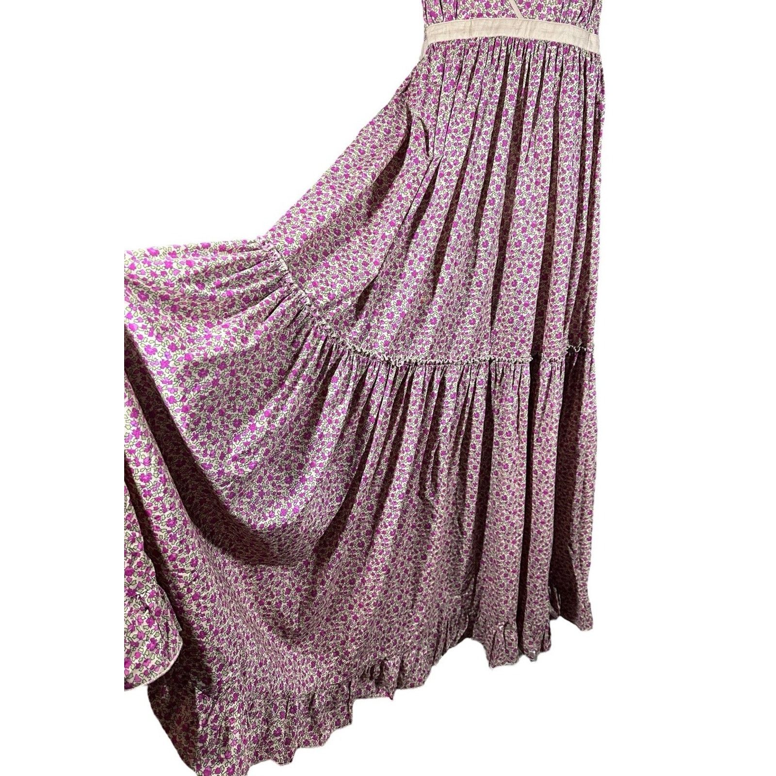 Moda International Halter Maxi Dress XL Ditzy Floral Boho