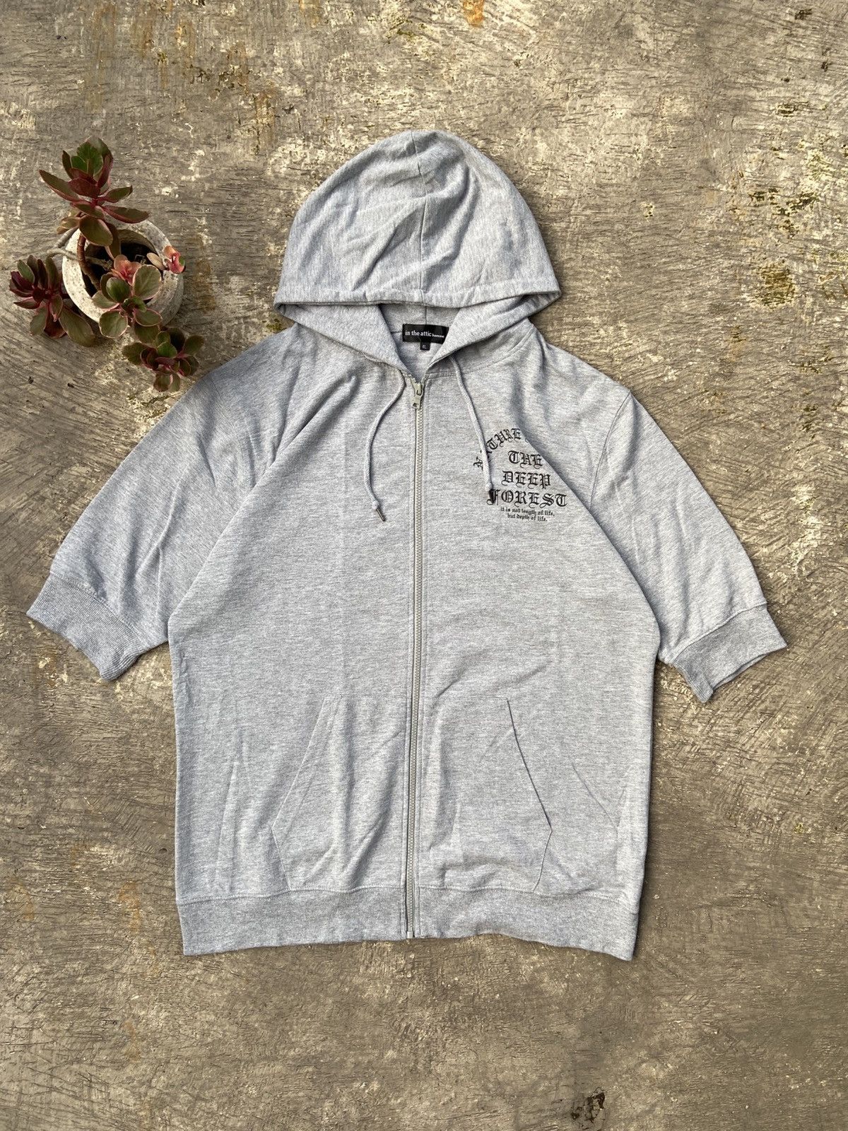 In The Attic × Japanese Brand In The Attic Short Sleeve Hoodie Size US XL / EU 56 / 4 - 1 Thumbnail