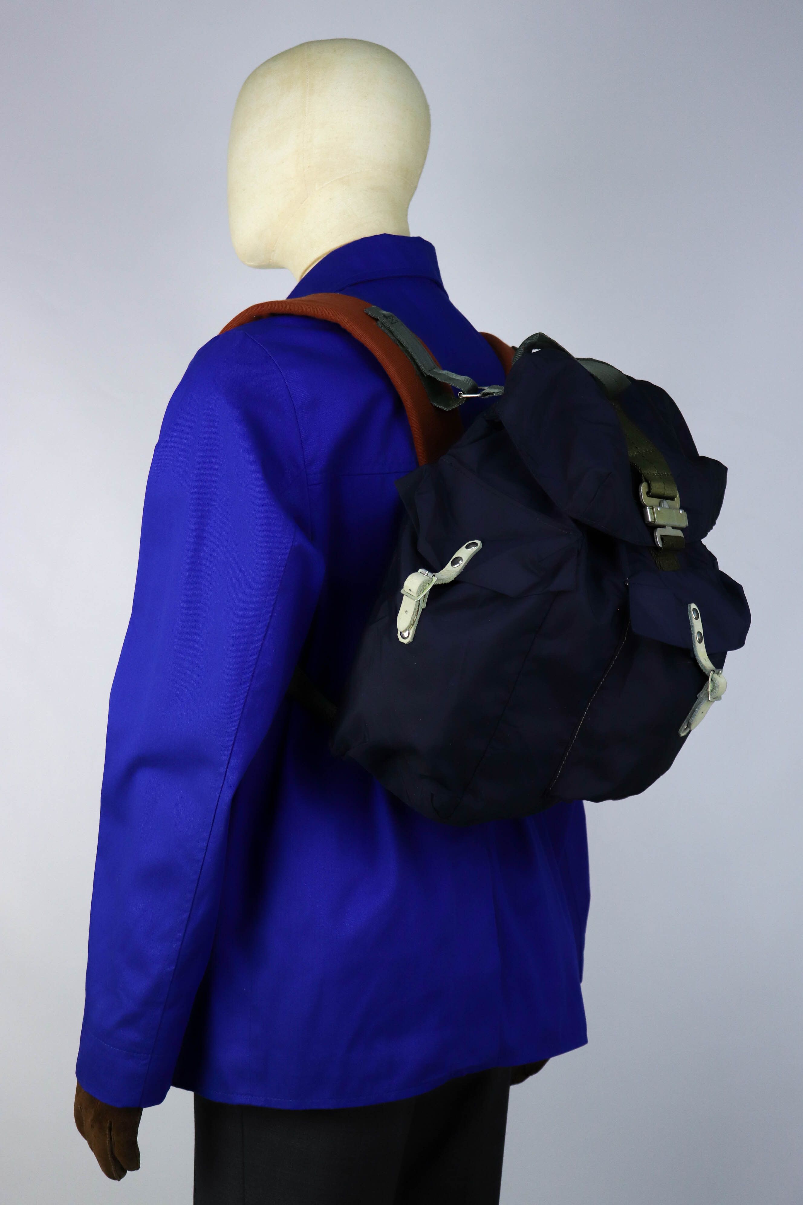 Vintage Vintage Custom Made Nylon/Leather Military Army Rucksack Size ONE SIZE - 11 Thumbnail