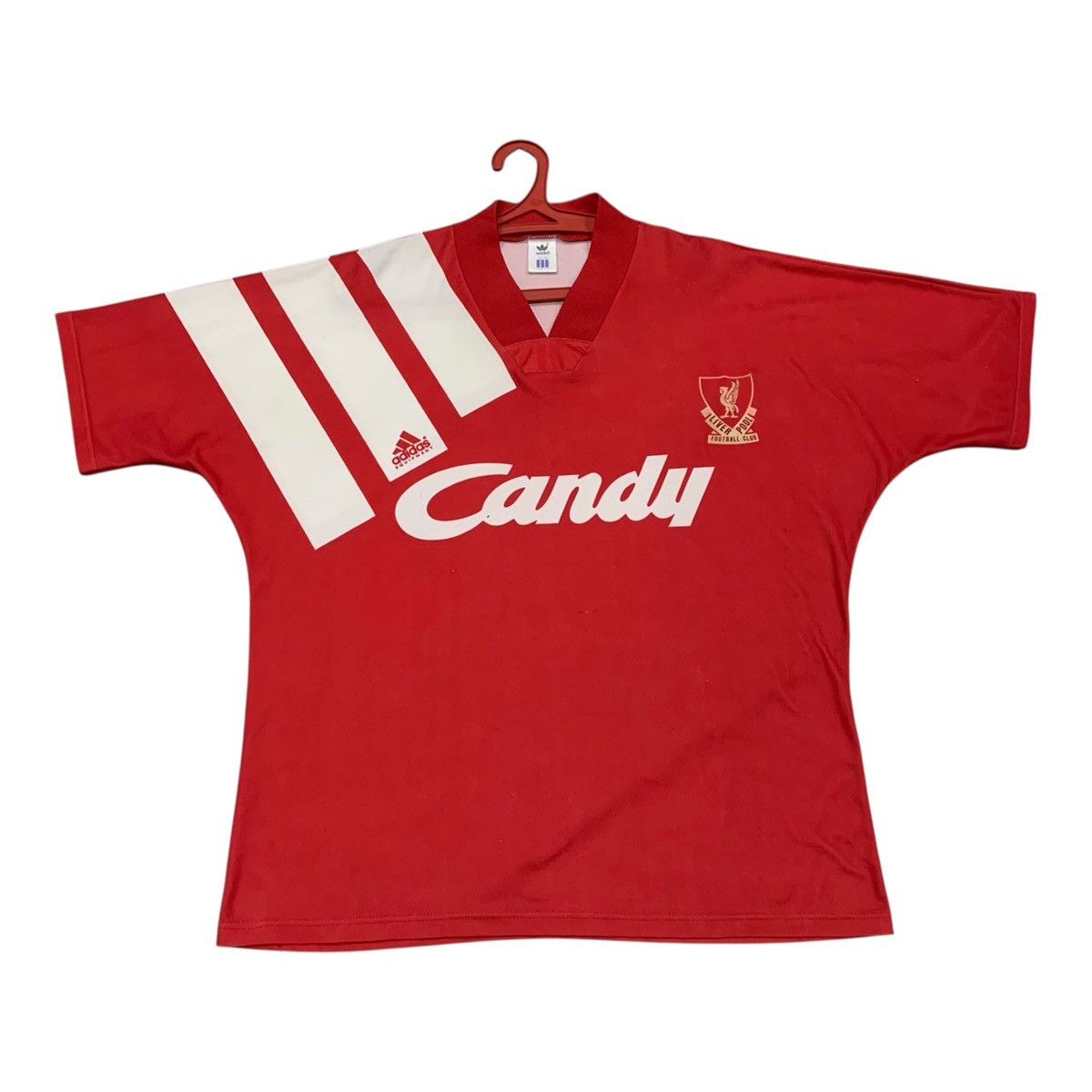 Adidas Liverpool 1991-93 Adidas Candy Home Shirt L Vintage Retro Size US L / EU 52-54 / 3 - 1 Thumbnail
