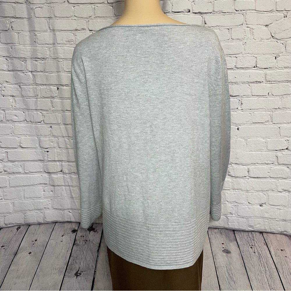 Other NWT New Villa Milano Grey Rhinestone Bell Sleeve Sweater Si Size XL / US 12-14 / IT 48-50 - 4 Thumbnail