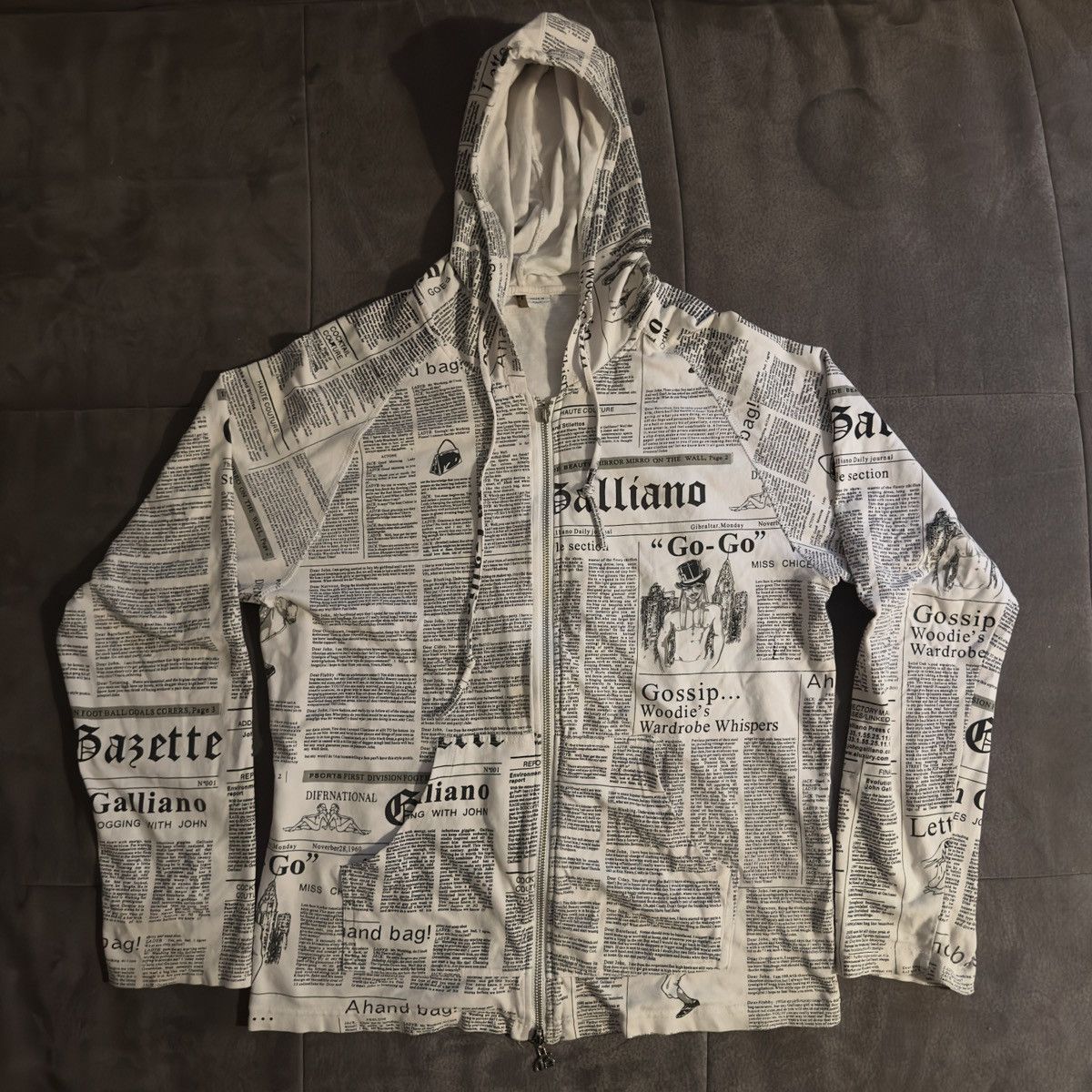 John Galliano Full zip clown hoodie archival | Grailed