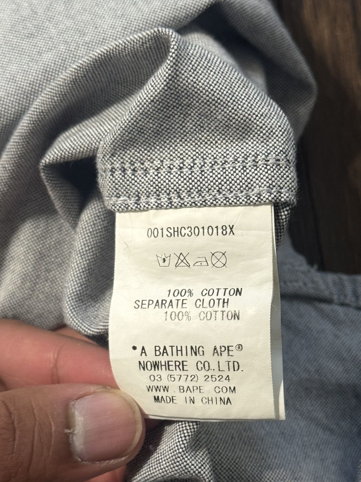 Bape Grey BAPE Shark Hooded Denim Shirt Size US L / EU 52-54 / 3 - 8 Thumbnail