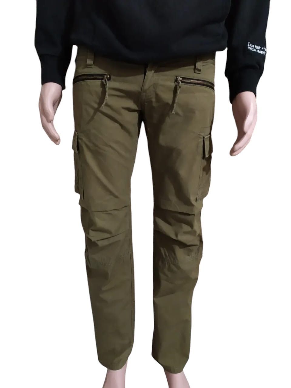 Japanese Brand Difference Rupert Olive Cargo Pants Double Waist Size US 30 / EU 46 - 1 Thumbnail
