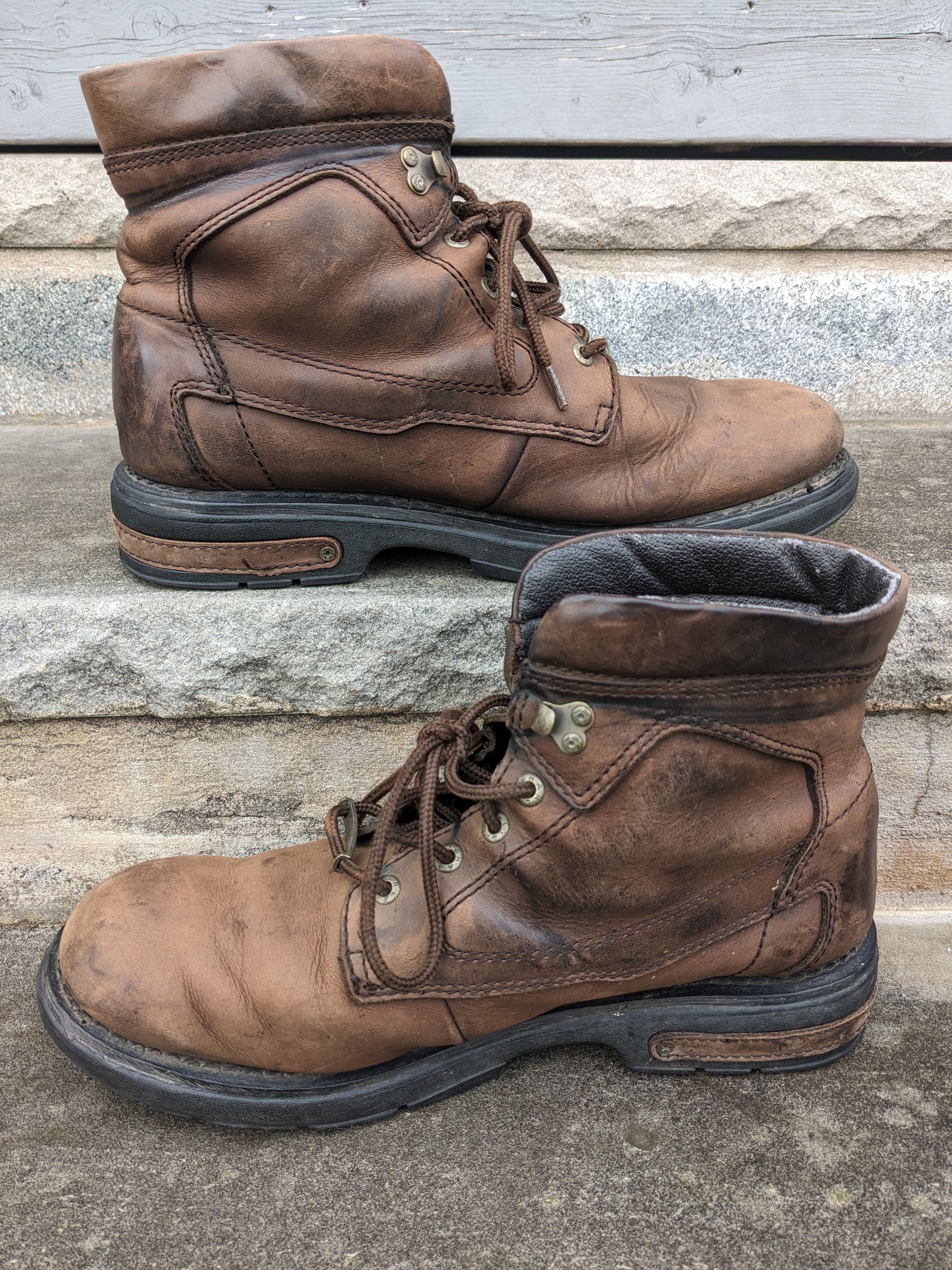 Designer × Harley Davidson Harley Davidson Motorcycle Lace Up Boots Men's 10.5 94174 Size US 10.5 / EU 43-44 - 4 Thumbnail