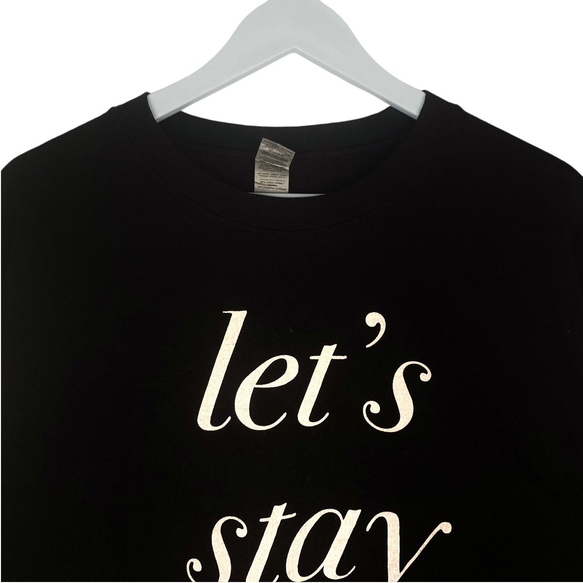 Gildan Lets Stay Home Sweathsirt Black Crewneck Pullover Jumper Size US M / EU 48-50 / 2 - 2 Thumbnail