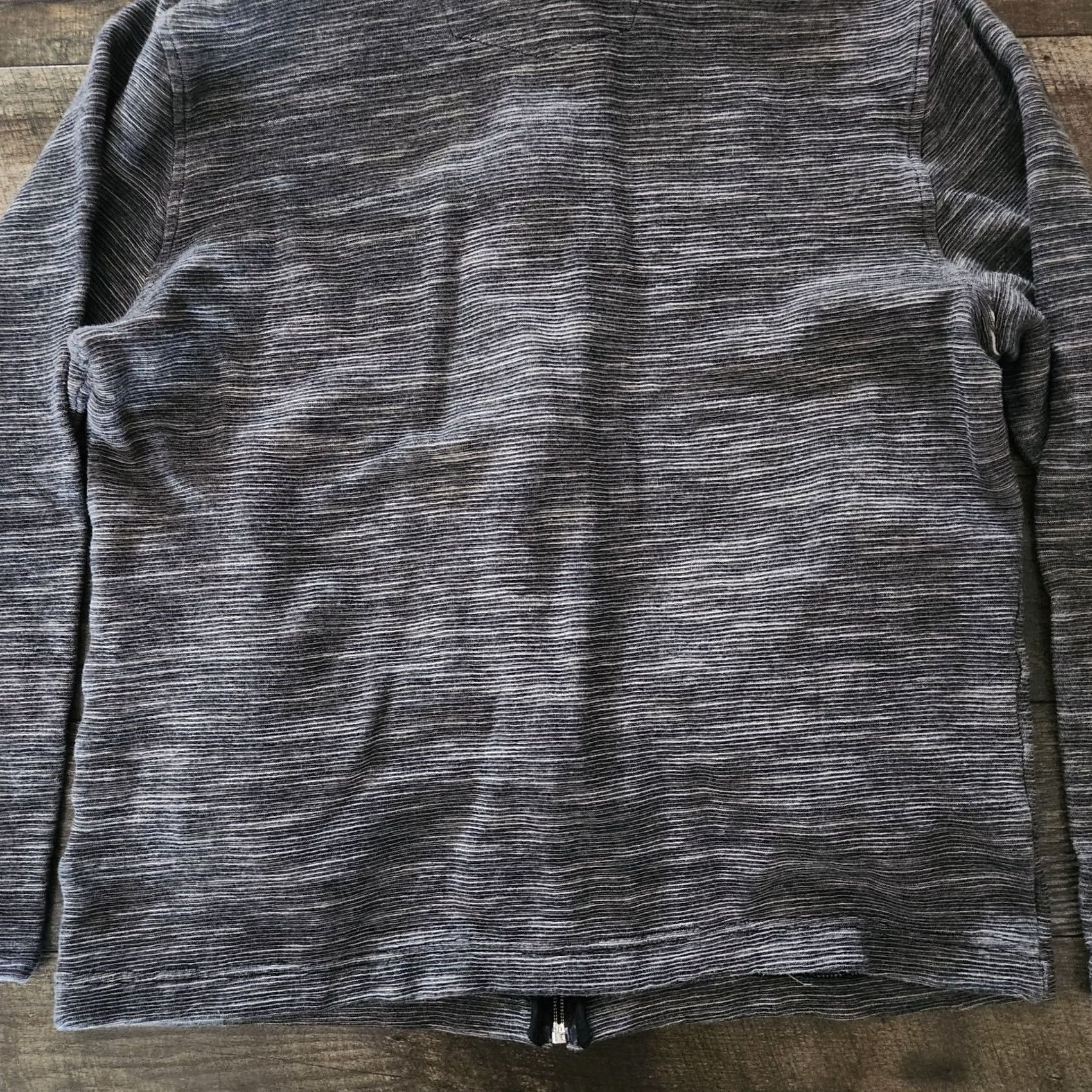 Robert Graham Robert Graham Full Zip Sweater Mens Large Gray Ribbed Knit Lightweight Jacket Size US L / EU 52-54 / 3 - 7 Thumbnail