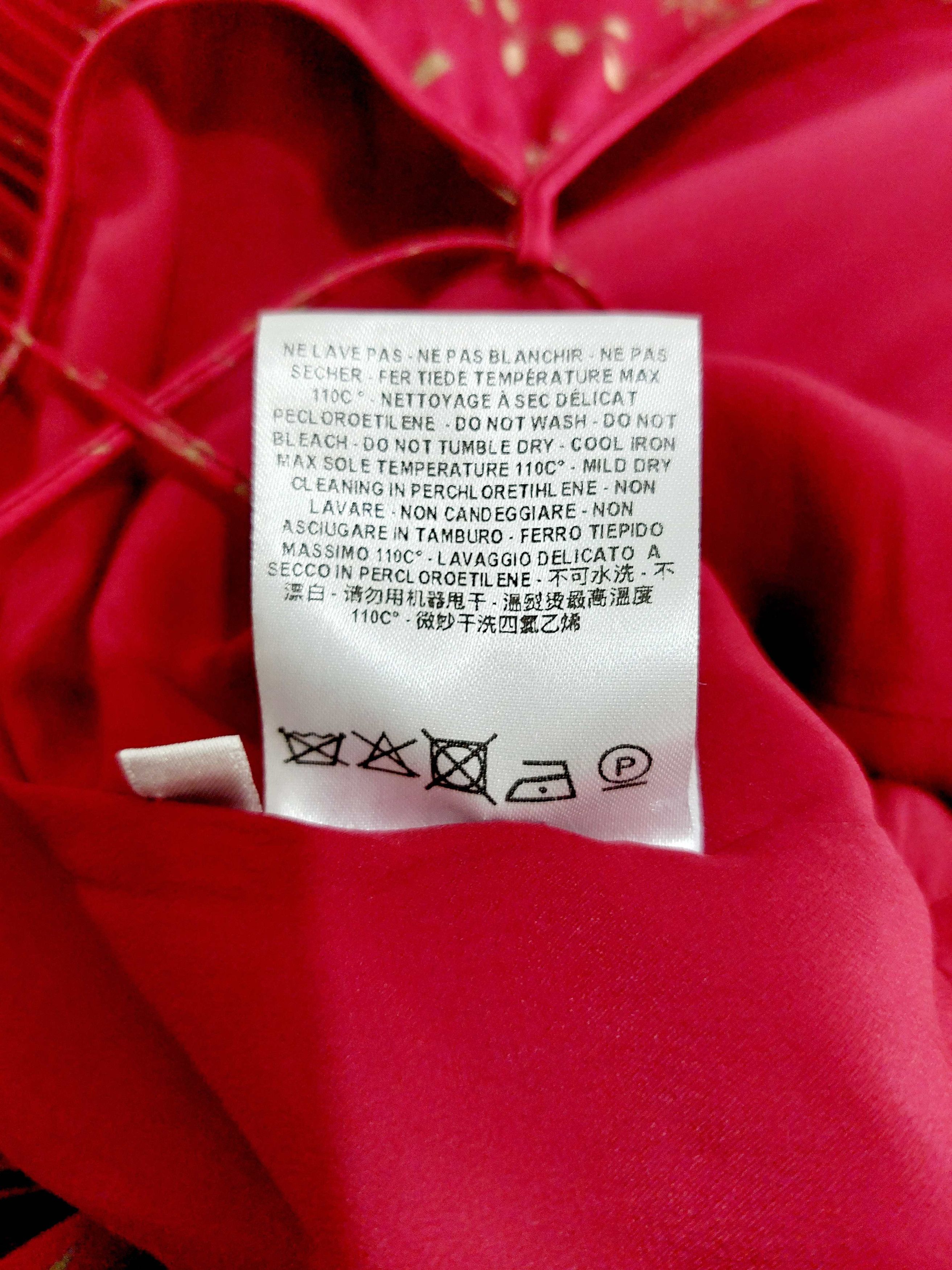 John Galliano John Galliano Paris Red Silk Floral Micro Pleated Gold Dress Size M / US 6-8 / IT 42-44 - 17 Thumbnail